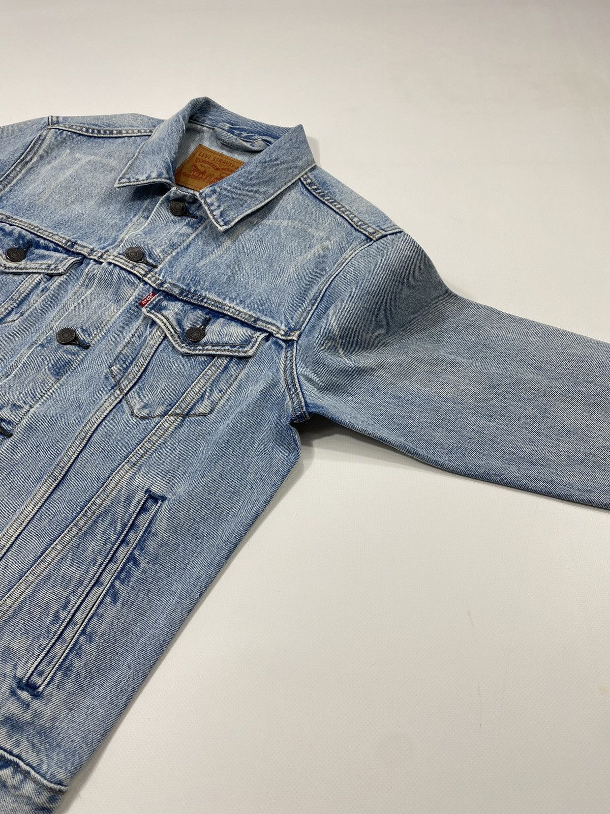 Levi's 🔥LASTDROP🔥 Levis Light Blue Washed Denim Trucker Jacket Size US S / EU 44-46 / 1 - 6 Thumbnail