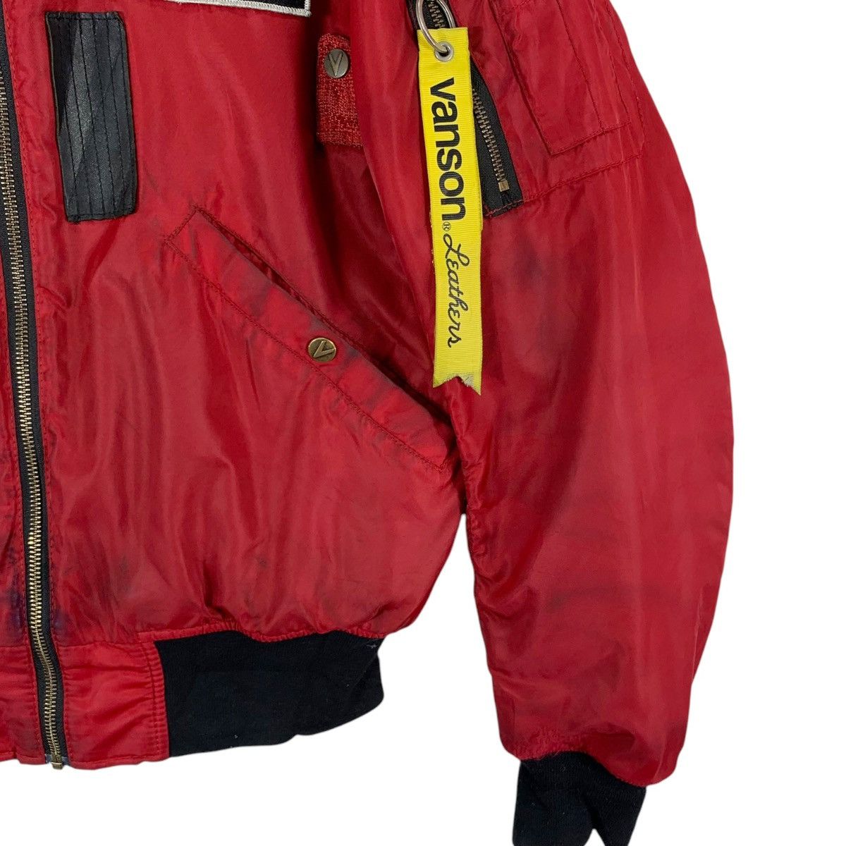Vanson Leathers VINTAGE VANSON LEATHER BOMBER BIKERS JACKET Size US M / EU 48-50 / 2 - 6 Thumbnail