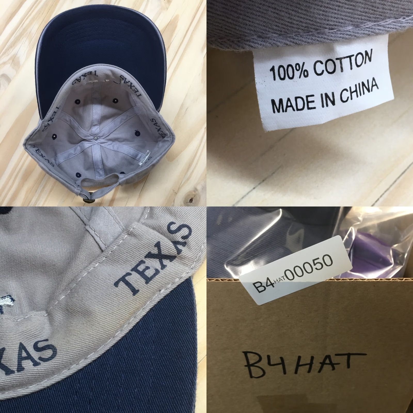 Logo 7 Texas Baseball Hat Womens Gray One Size Adjustable Embroidered Logo Curved Brim Size ONE SIZE - 8 Thumbnail