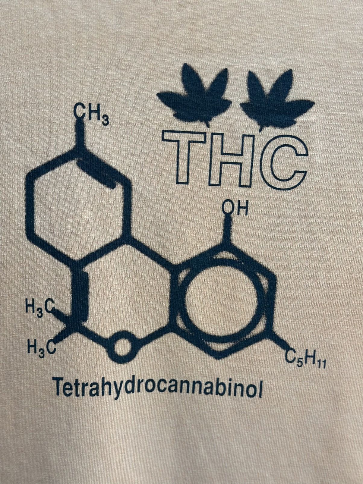 Vintage Vintage Thc Tetrahydrocannabinol Sun Faded Tee Size US M / EU 48-50 / 2 - 2 Thumbnail