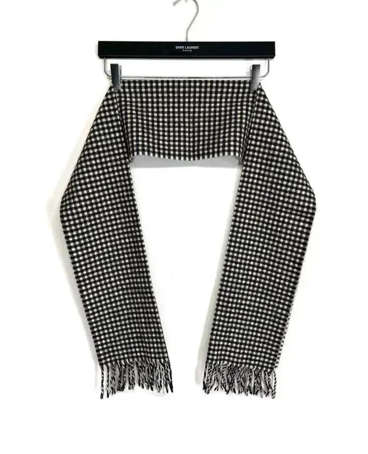 Saint Laurent Paris Saint Laurent Paris 14AW Check Board Scarf-2507 Size ONE SIZE - 6 Thumbnail