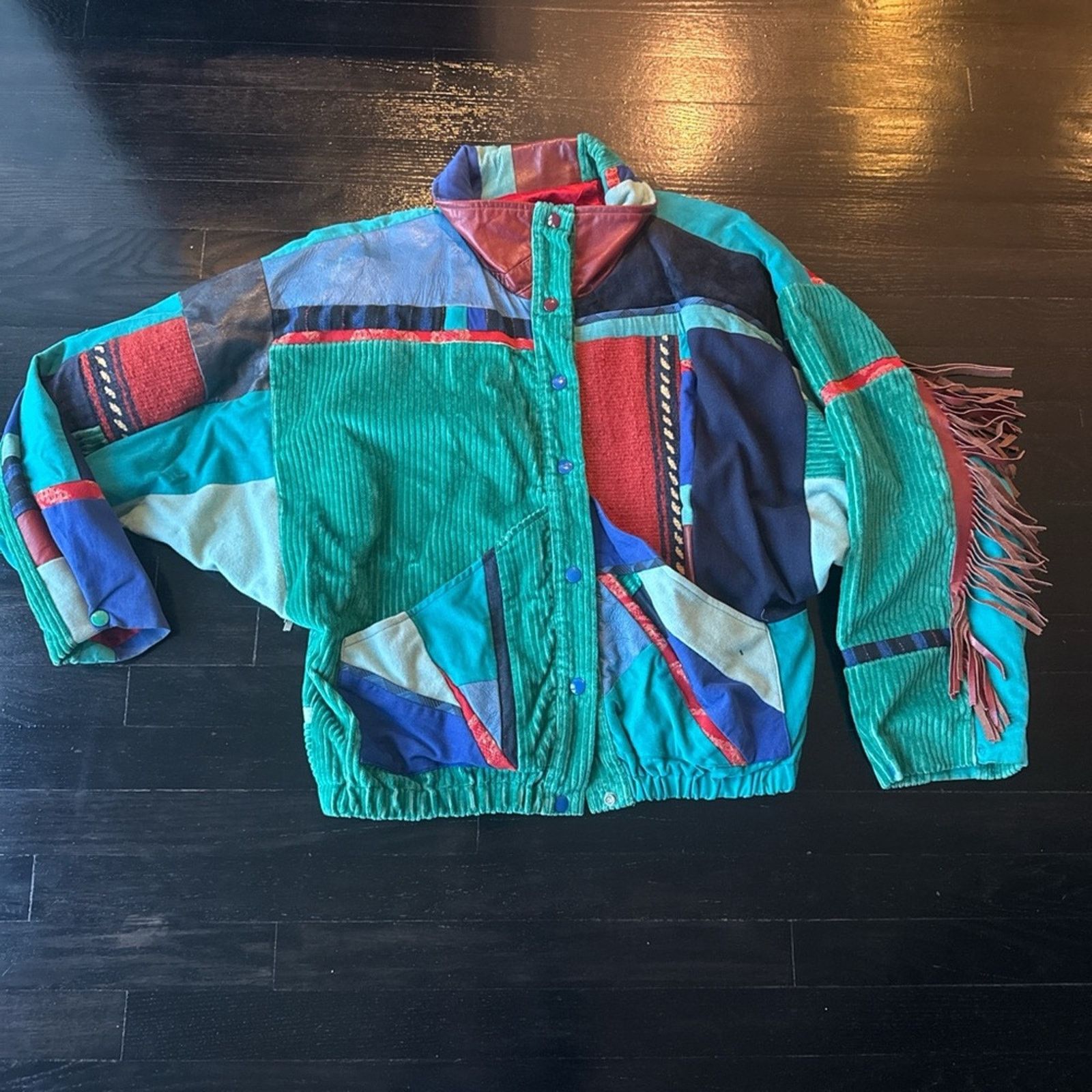Other Vintage Santa Fe recreations Patchwork Jkt with Fringe Size M / US 6-8 / IT 42-44 - 1 Thumbnail