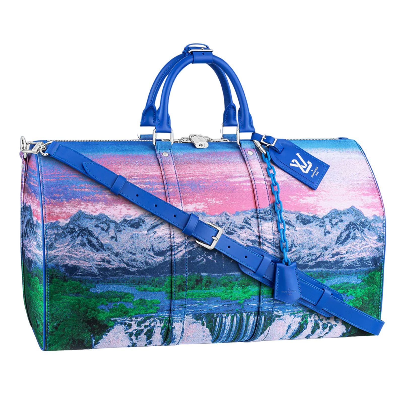 Louis Vuitton Louis Vuitton Keepall Virgil Blue Weekend Travel Bag Size ONE SIZE - 1 Thumbnail
