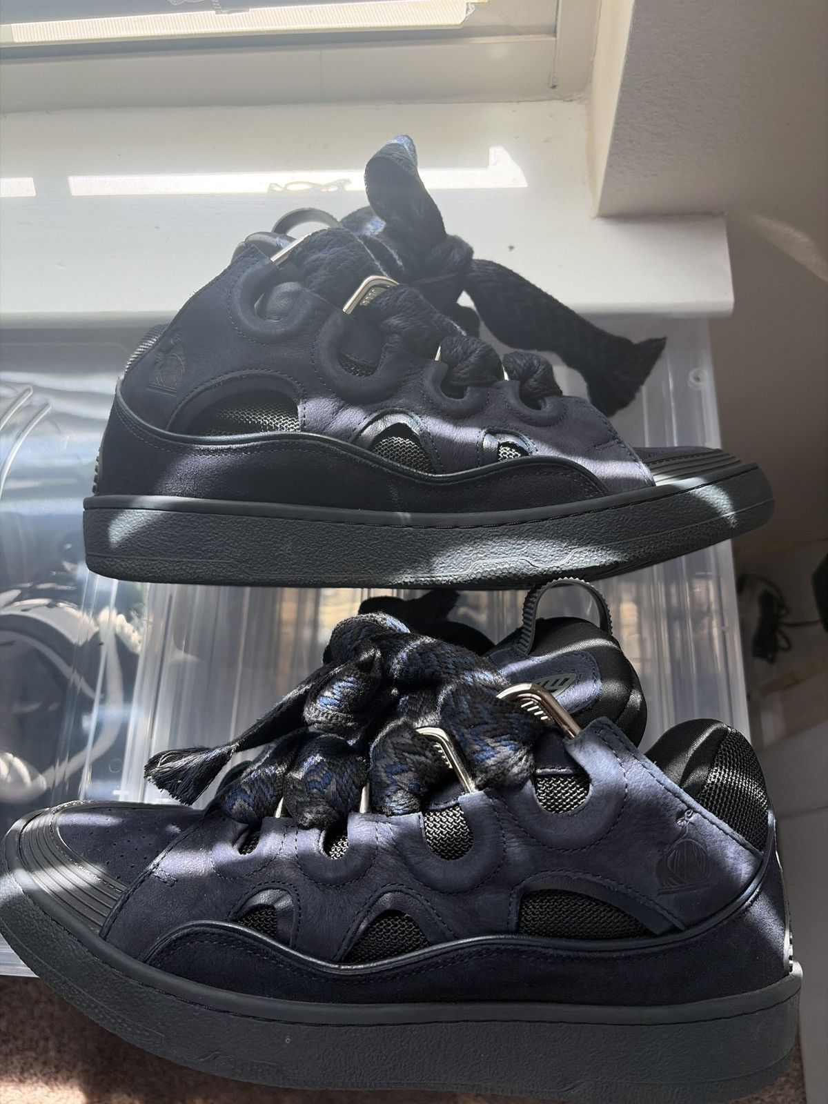 Lanvin Lanvin Curb Sneakers Navy Blue Size US 8 / EU 41 - 4 Thumbnail