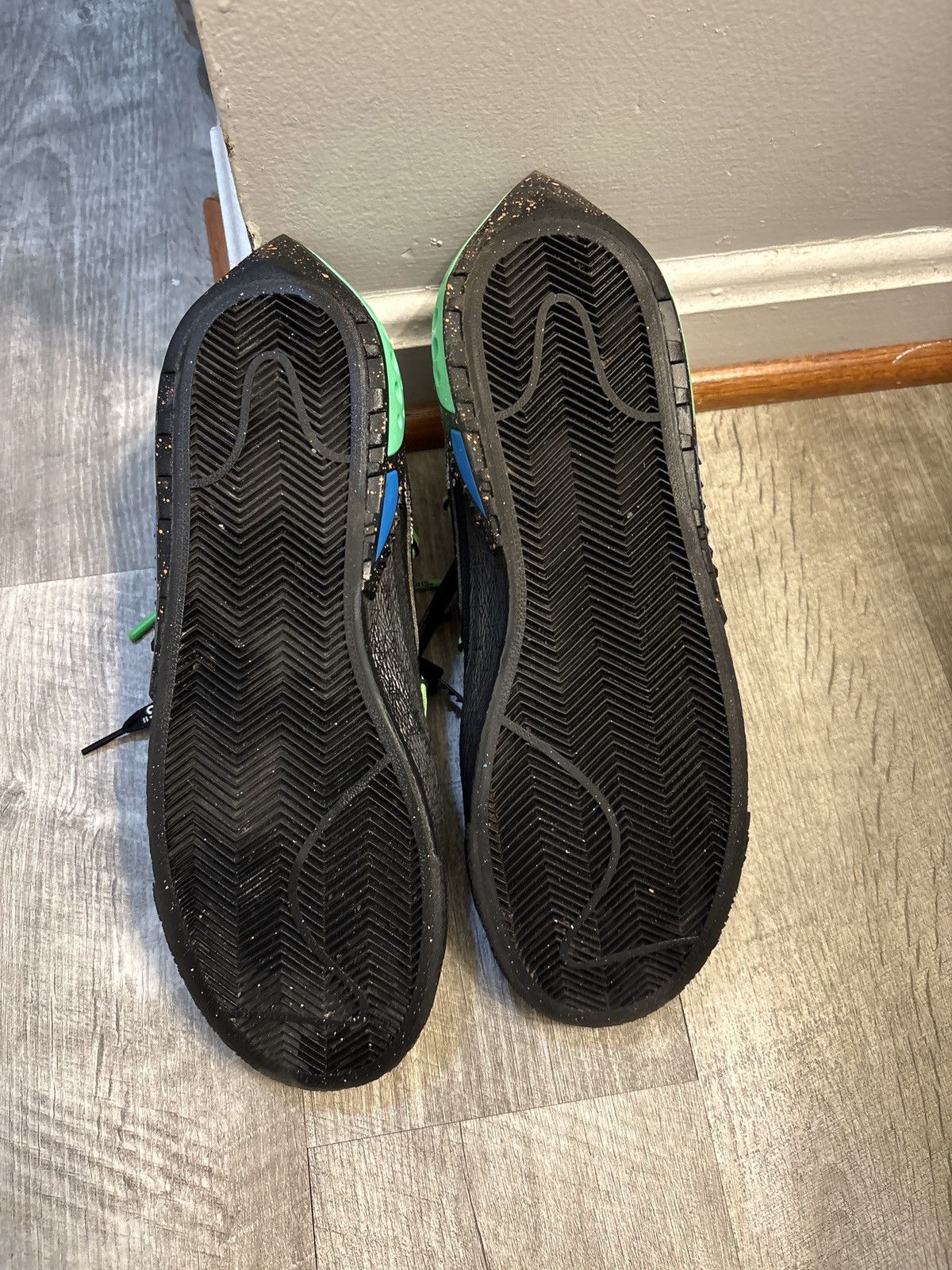 Nike × Off-White Nike Off-White Blazer Low Black Electro Green Size US 10 / EU 43 - 5 Thumbnail