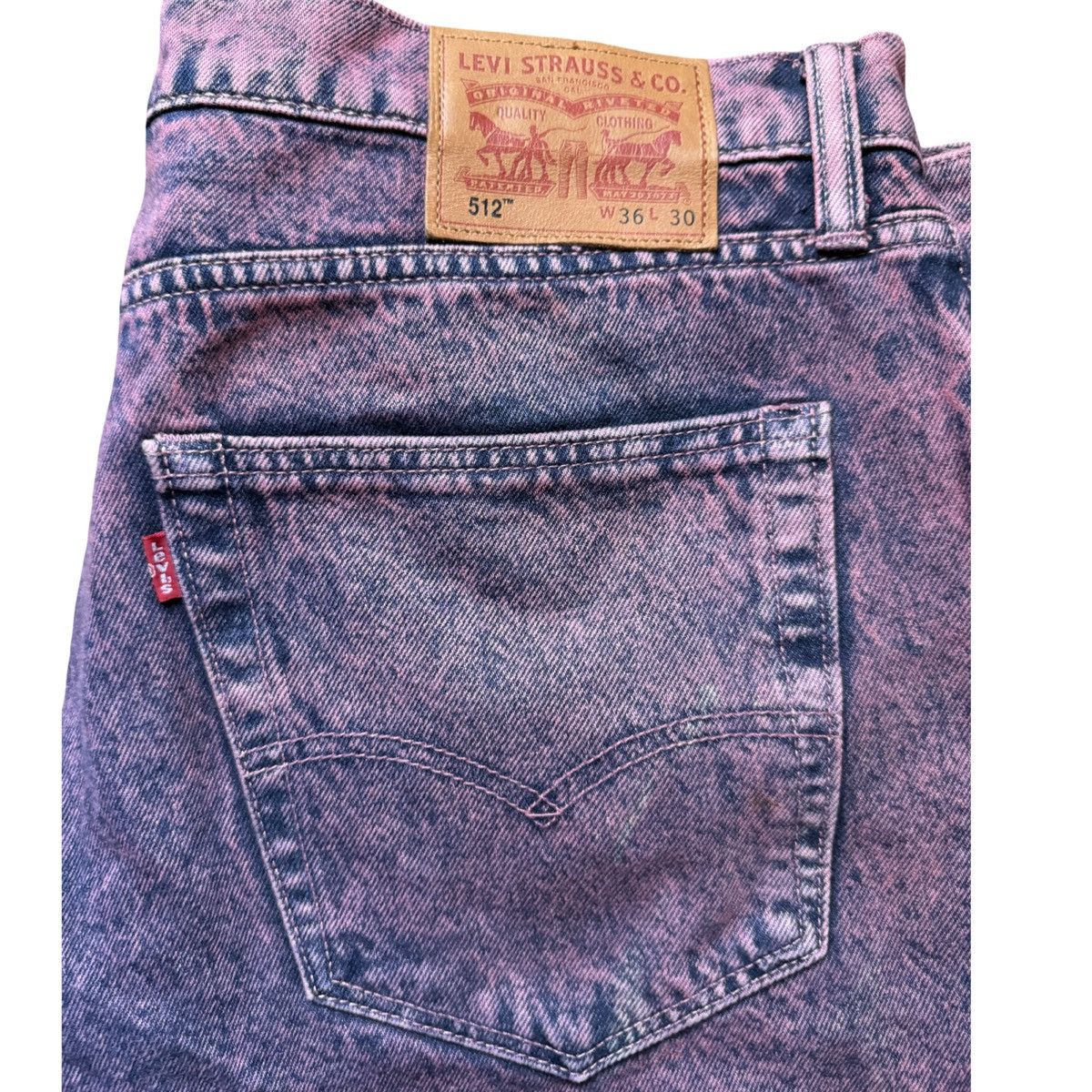 Levi's Levis 512 mens purple acid wash denim Size US 36 / EU 52 - 3 Thumbnail