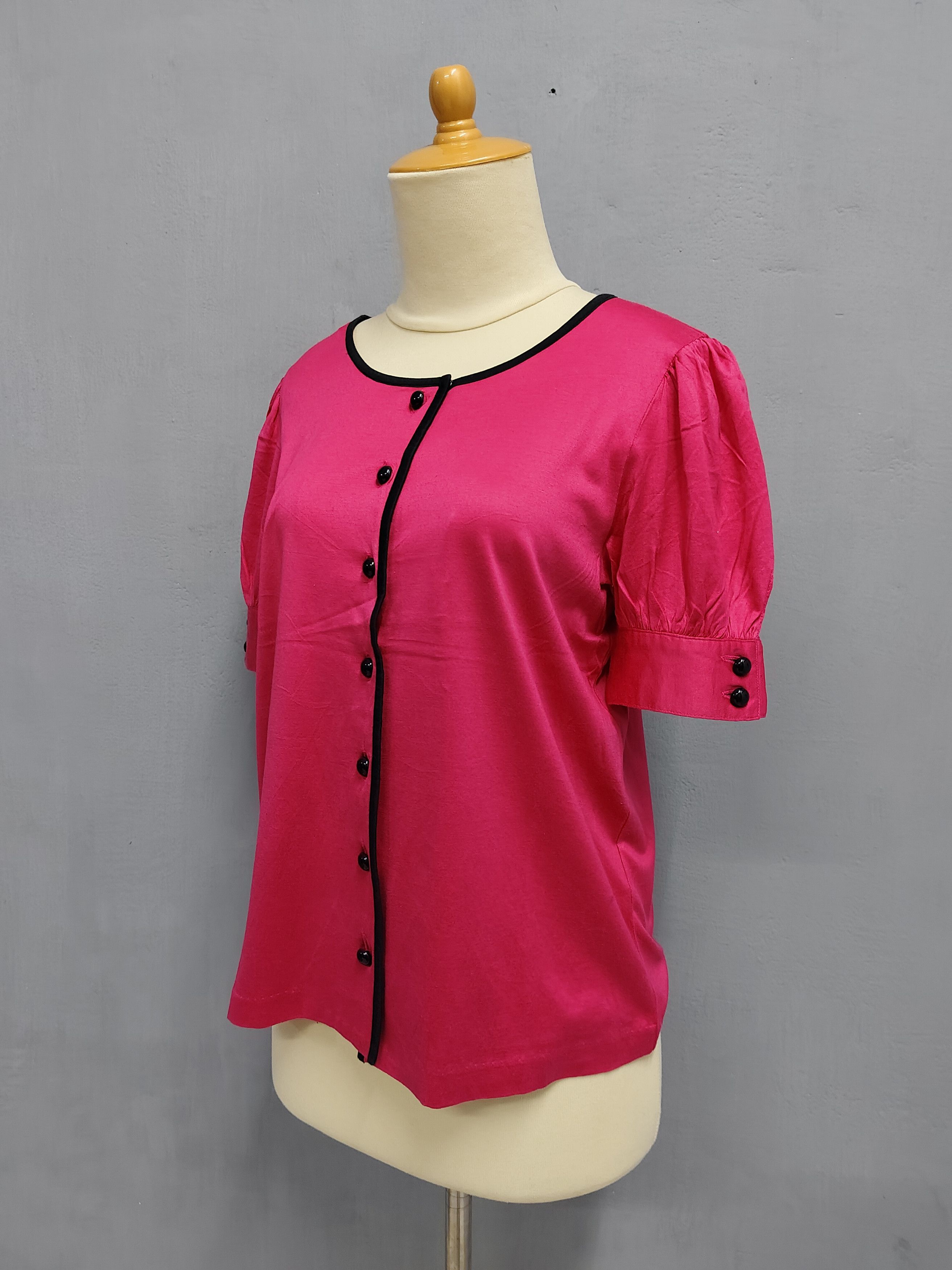 Yves Saint Laurent 90s YSL- Parisian Glam Retro Shiny Minimal Elegant Blouse Size M / US 6-8 / IT 42-44 - 3 Thumbnail