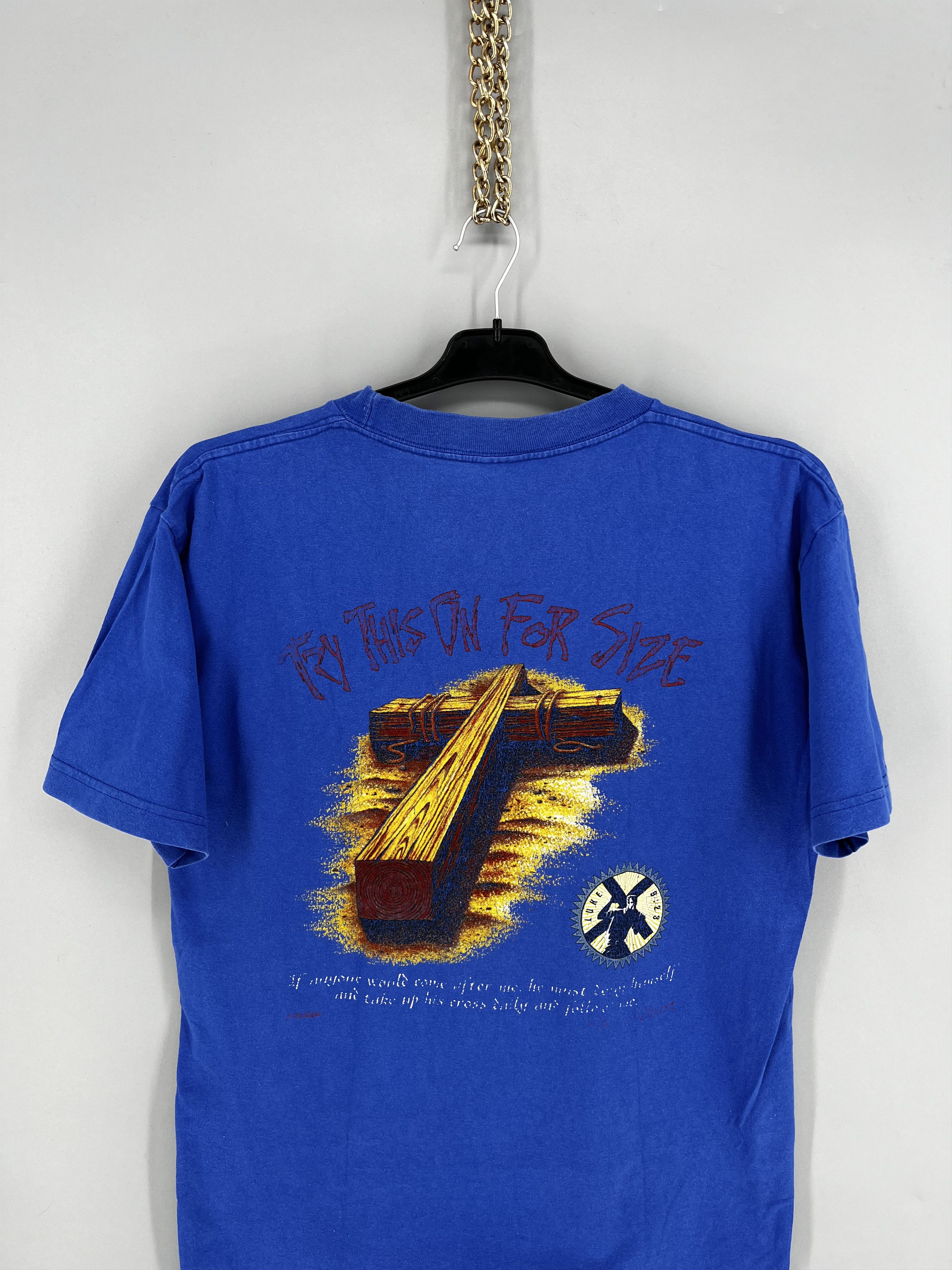 Band Tees Vintage Jesus Christian Try This On For Size T-Shirt Adult L Size US L / EU 52-54 / 3 - 6 Thumbnail