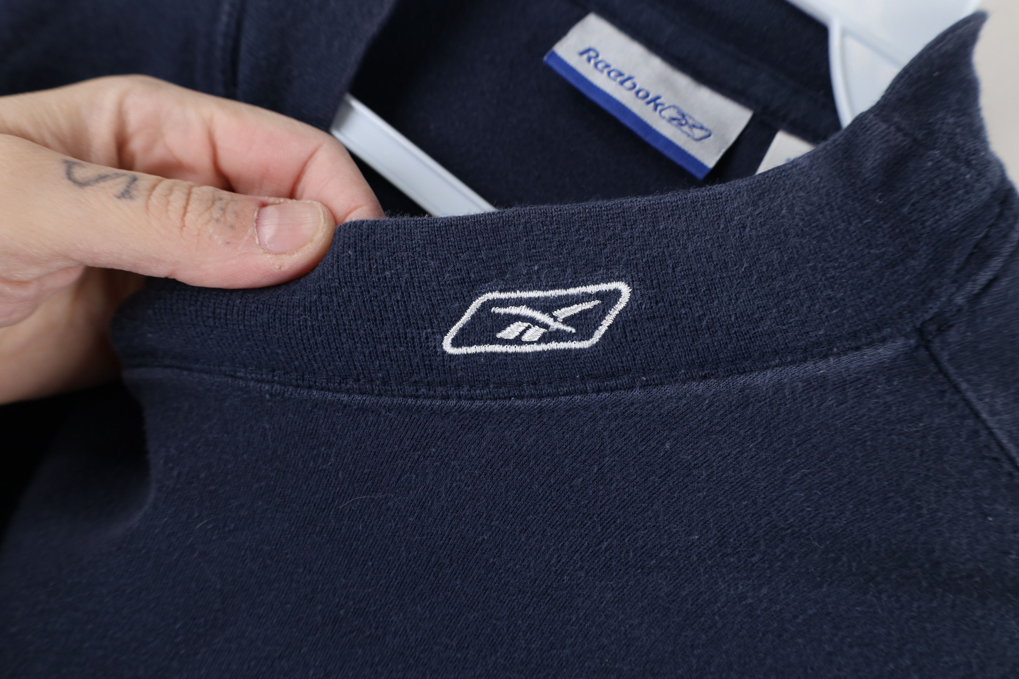 Reebok × Vintage Vintage 90s Reebok Logo Mock Neck Long Sleeve T-Shirt Size US L / EU 52-54 / 3 - 4 Thumbnail