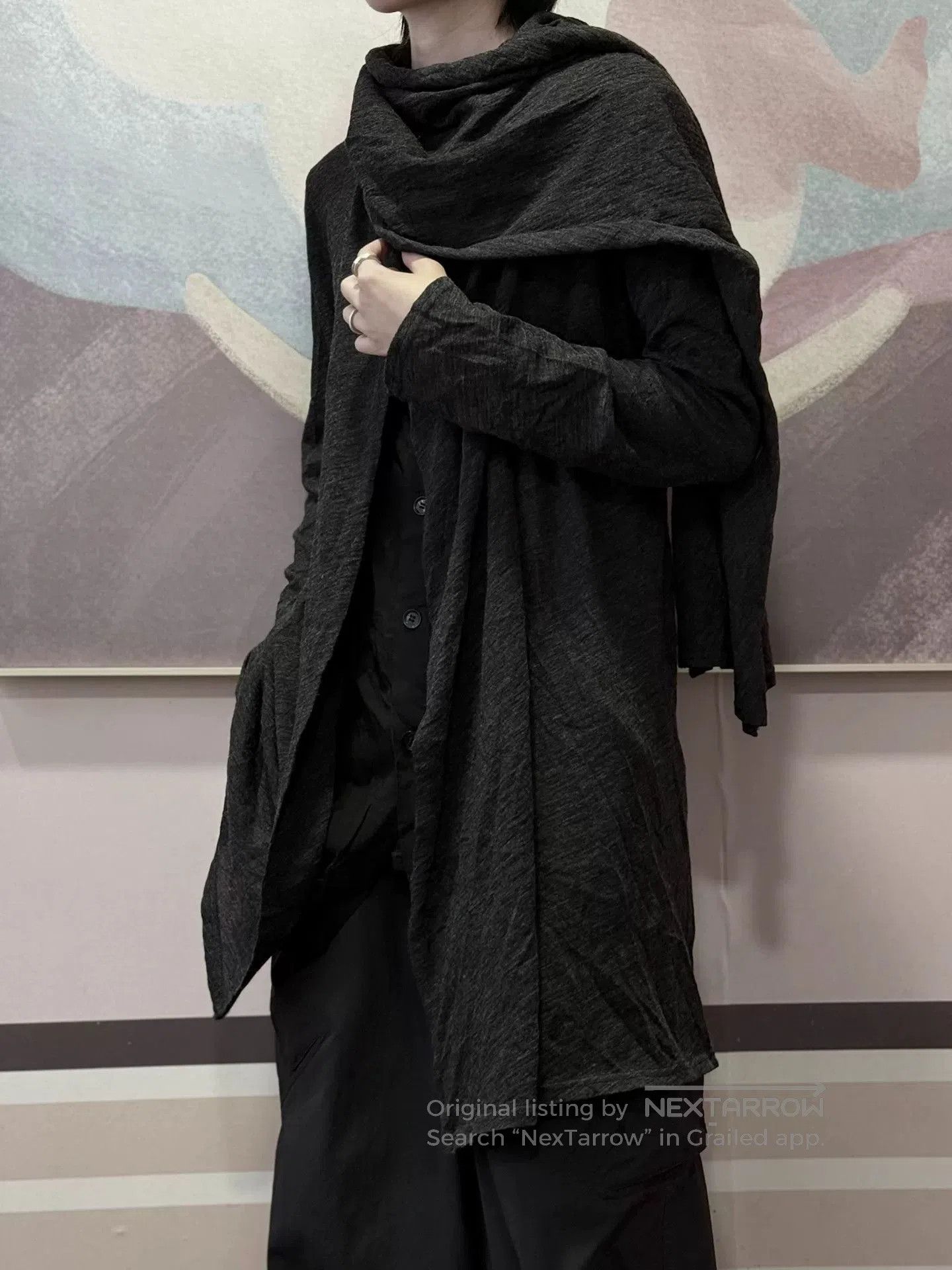 Yohji Yamamoto Yohji Yamamoto Wool Cardigan with Scarf. Size US S / EU 44-46 / 1 - 6 Thumbnail