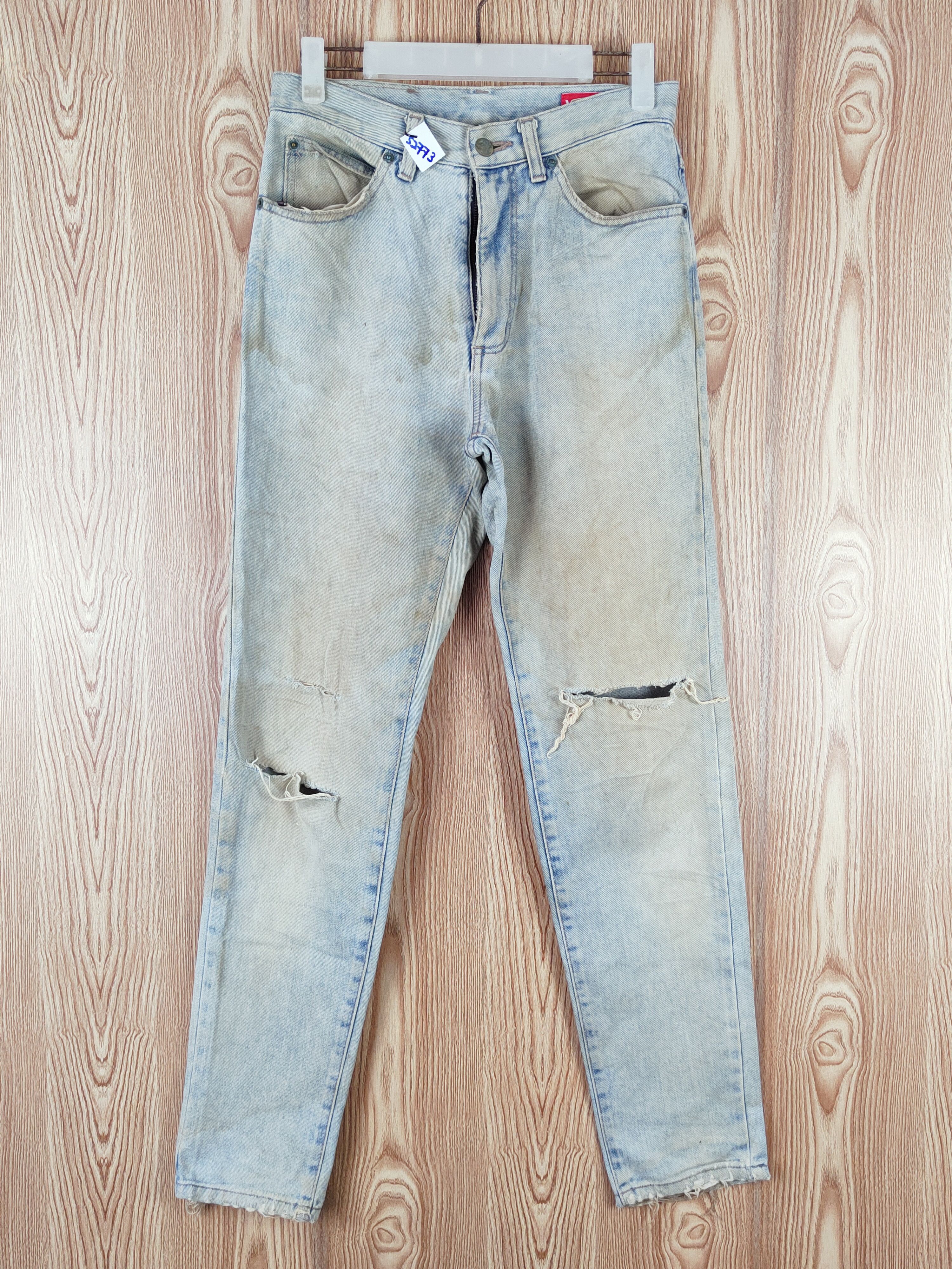 Vintage Wrangler vintage Blue Faded Distressed Ripped Jeans #S2773 Size US 28 / EU 44 - 1 Thumbnail
