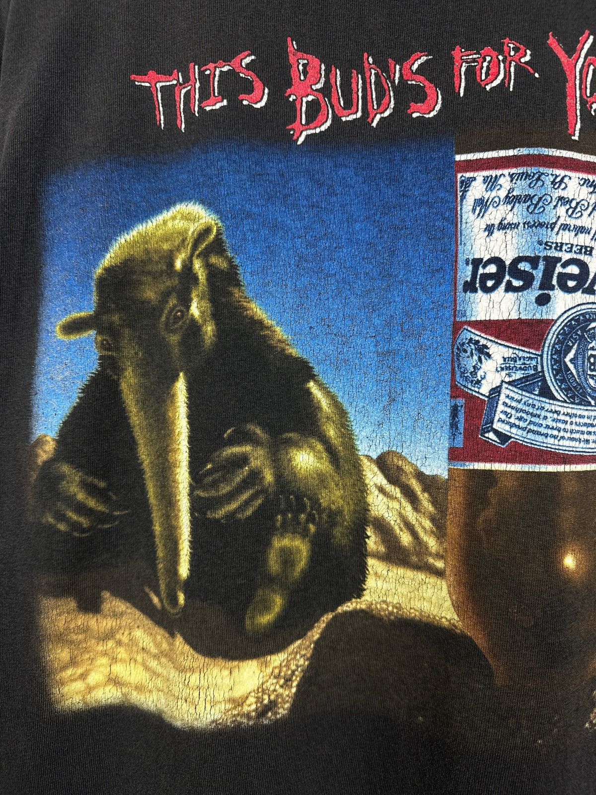 Budweiser 90s Vintage Budweiser This Bud’s For You Anteater T-Shirt Size US L / EU 52-54 / 3 - 8 Thumbnail