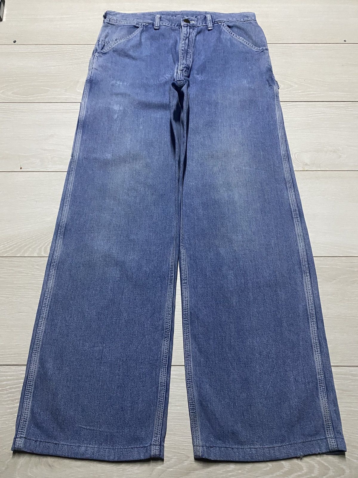Carhartt Japan Vintage Carhatt Light Blue Carpenter Baggy Jeans Size US 32 / EU 48 - 1 Thumbnail