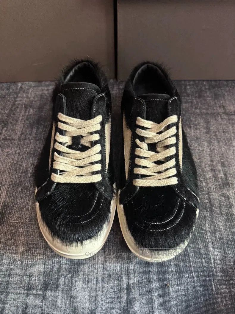 Rick Owens Rick Owens Black Furry Low. Size US 9.5 / EU 42-43 - 1 Thumbnail