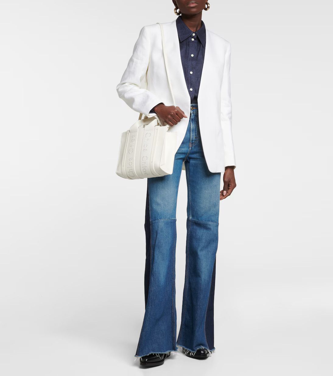 Chloe o1y0825 Blazer in White Size M / US 6-8 / IT 42-44 - 5 Thumbnail