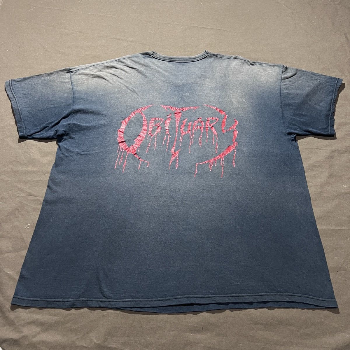 Band Tees Vintage Y2K Obituary Cause Of Death Tee 2XL Faded Thrashed Size US XXL / EU 58 / 5 - 12 Thumbnail