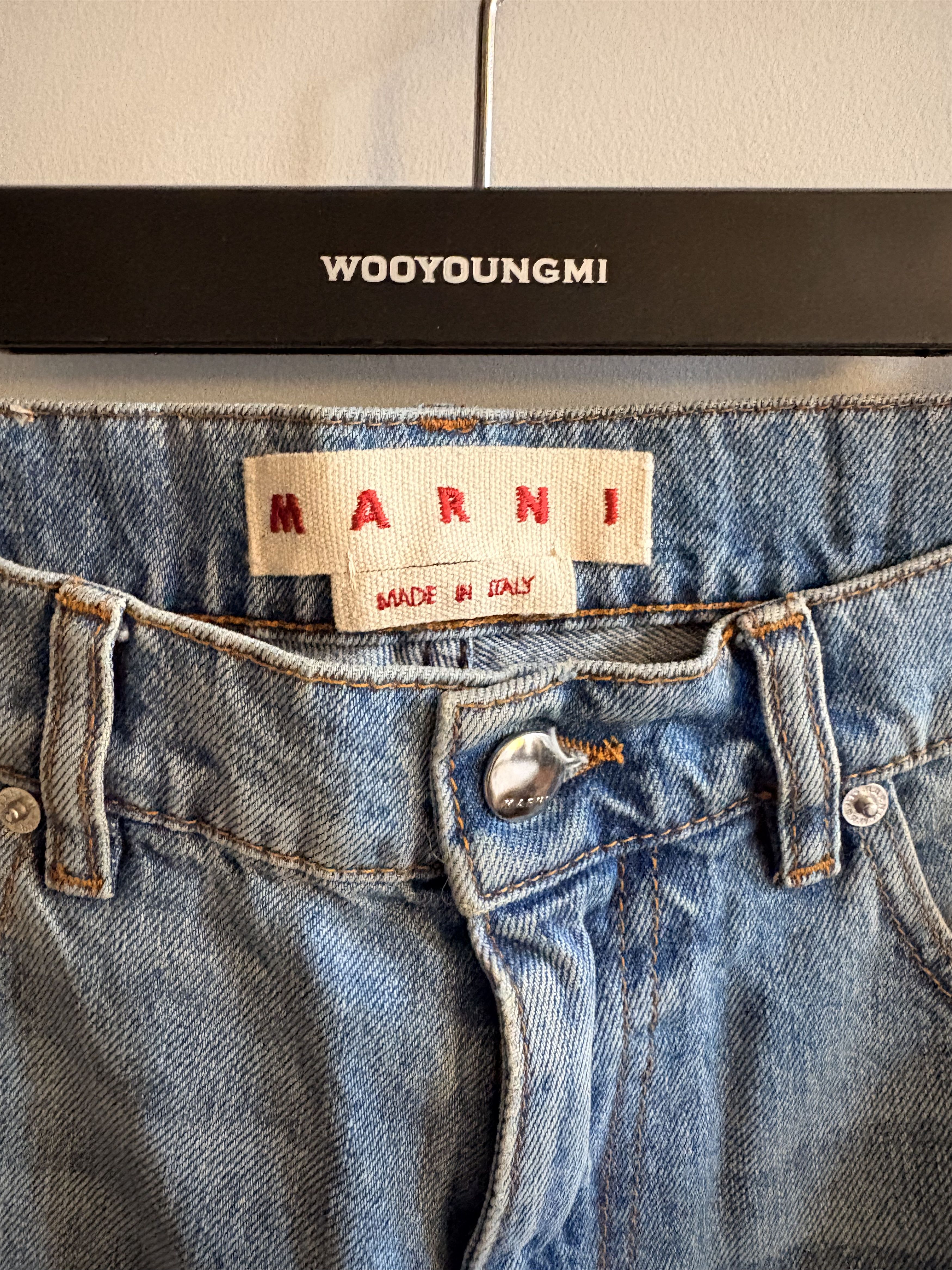 Marni Embroidered Striped Patch Denim Pants Size US 30 / EU 46 - 4 Thumbnail