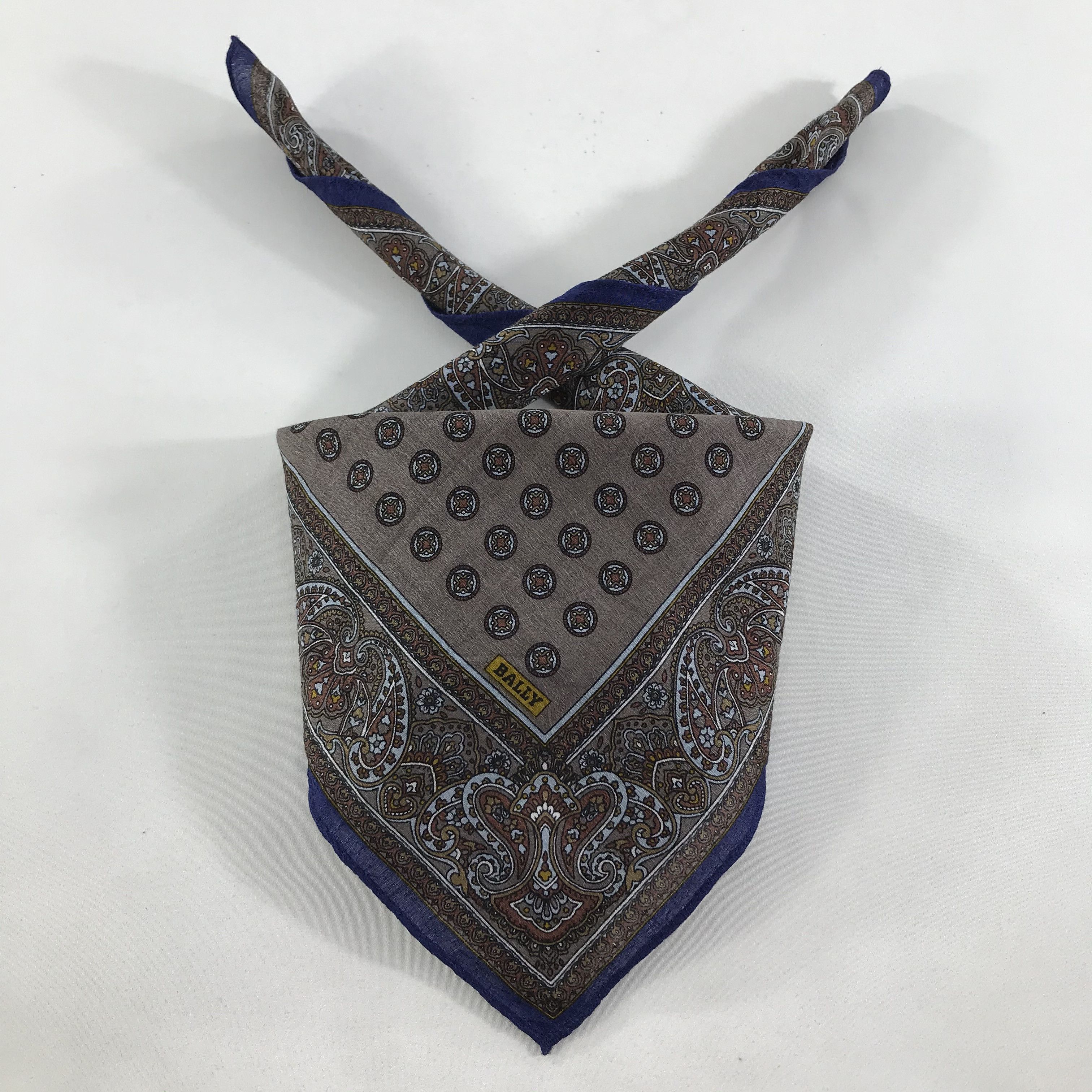 Bally × Vintage Bally Bandana / Handkerchief / Neckerchief - S1659 Size ONE SIZE - 3 Thumbnail