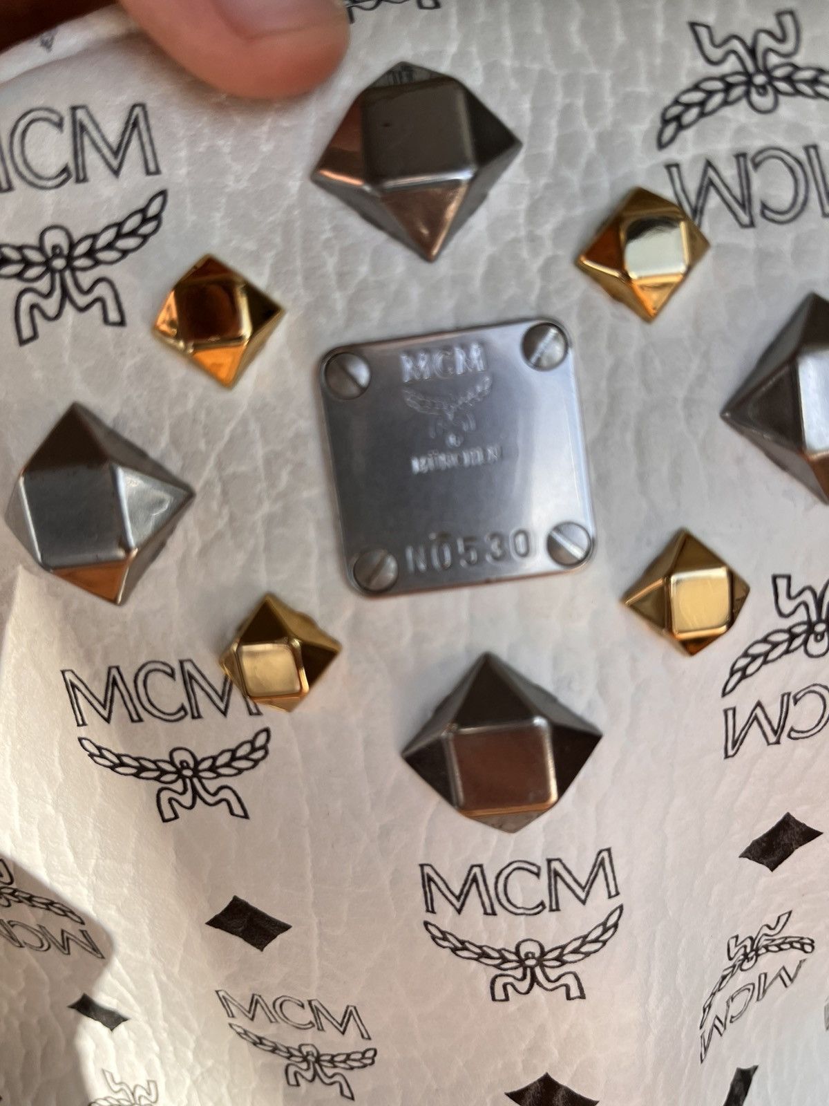 MCM MCM | Monoprint studded backpack Size ONE SIZE - 4 Thumbnail