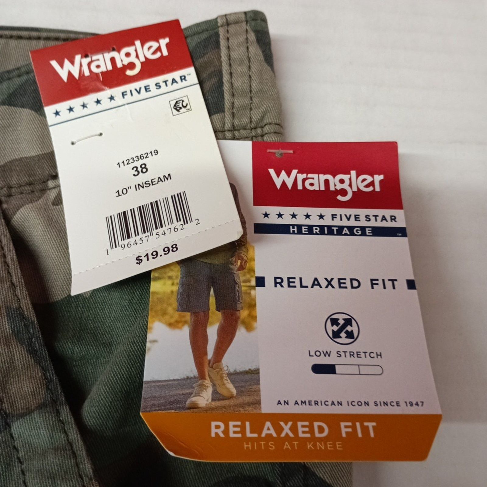 Wrangler Wrangler Cargo Shorts Men's 38 Camo 10" Inseam Relaxed Fit Size US 38 / EU 54 - 2 Thumbnail