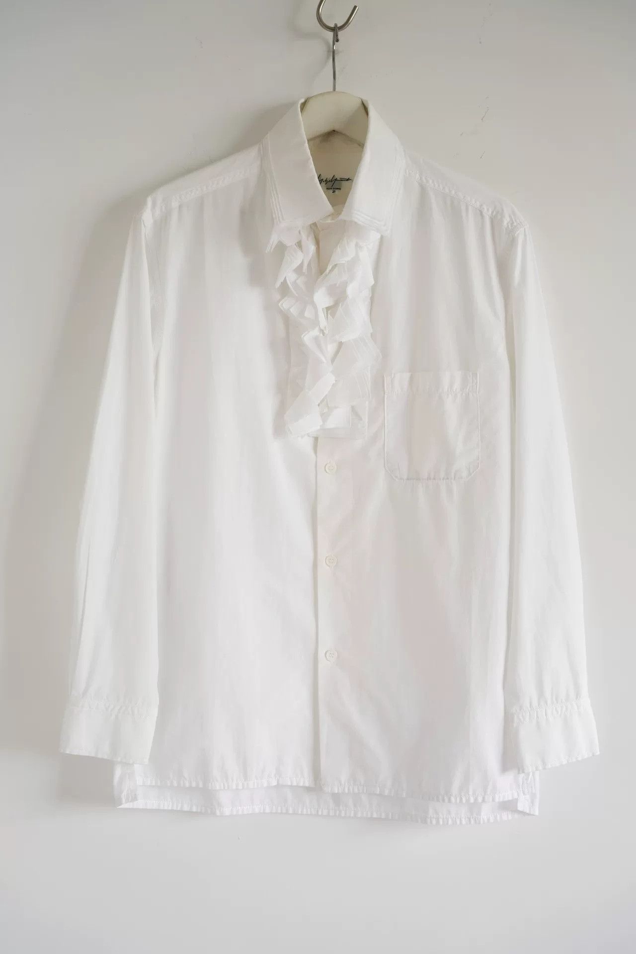 Yohji Yamamoto Yohji Yamamoto White Long Sleeve Shirt Size US M / EU 48-50 / 2 - 1 Thumbnail