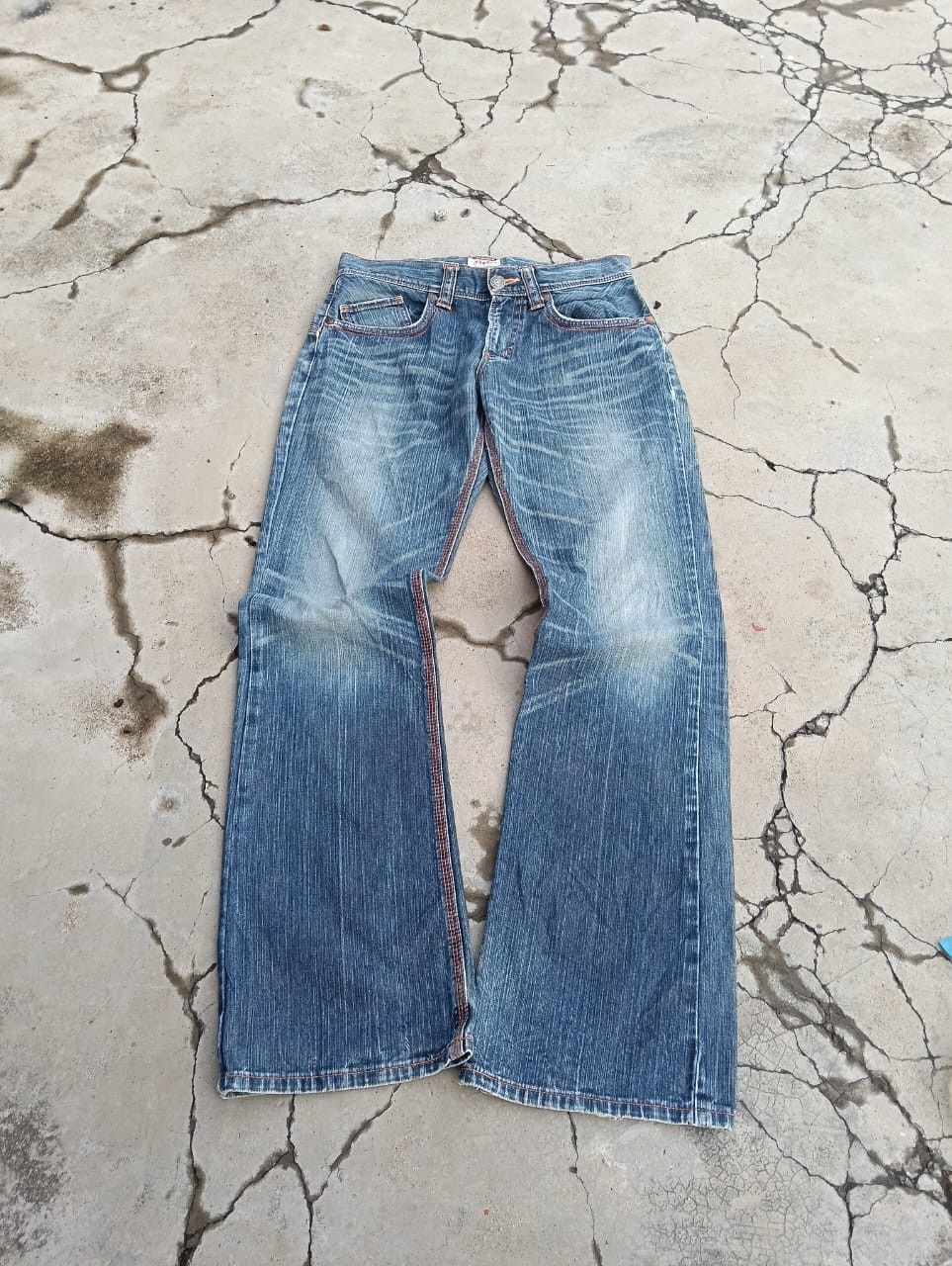 Edwin Flare EDWIN Exclusive Vintage XV Cinch Back Denim Size US 32 / EU 48 - 2 Thumbnail