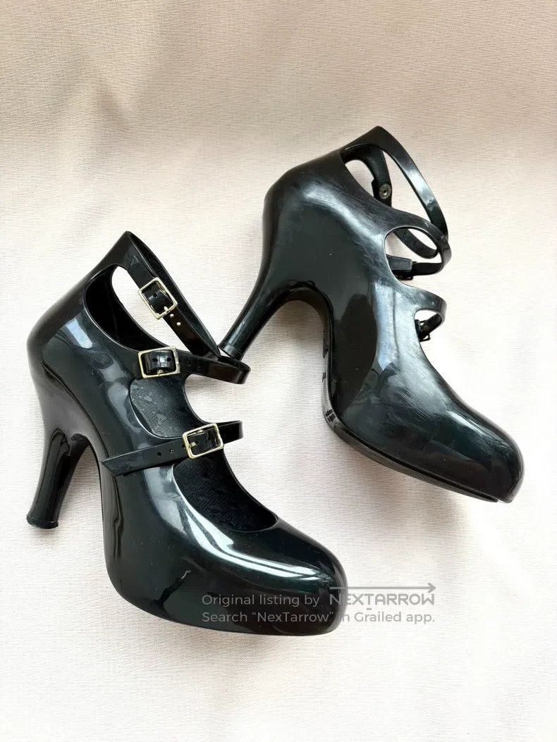Vivienne Westwood Vivienne Westwood Black Mary Jane Jelly Heel High Heels Size US 8.5 / IT 38.5 - 3 Thumbnail