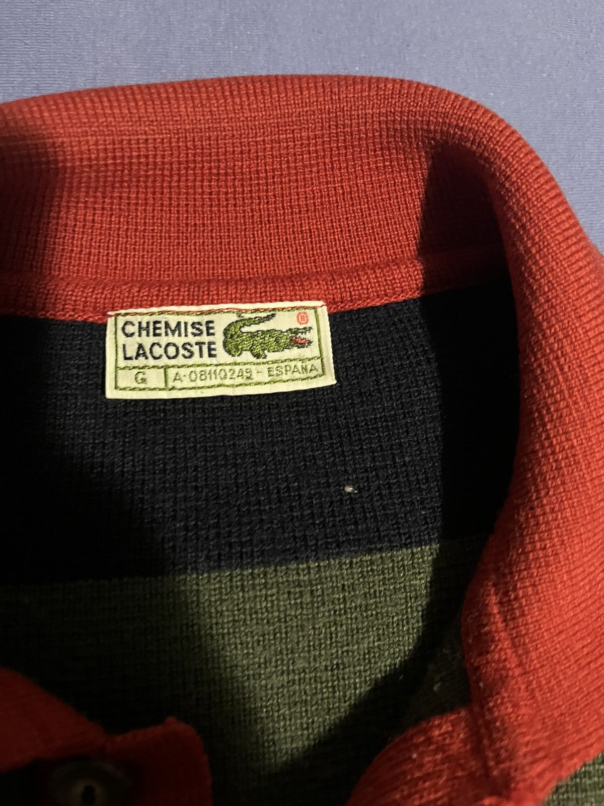 Lacoste VINTAGE LACOSTE KNIT RUGBY POLO Size US L / EU 52-54 / 3 - 2 Thumbnail