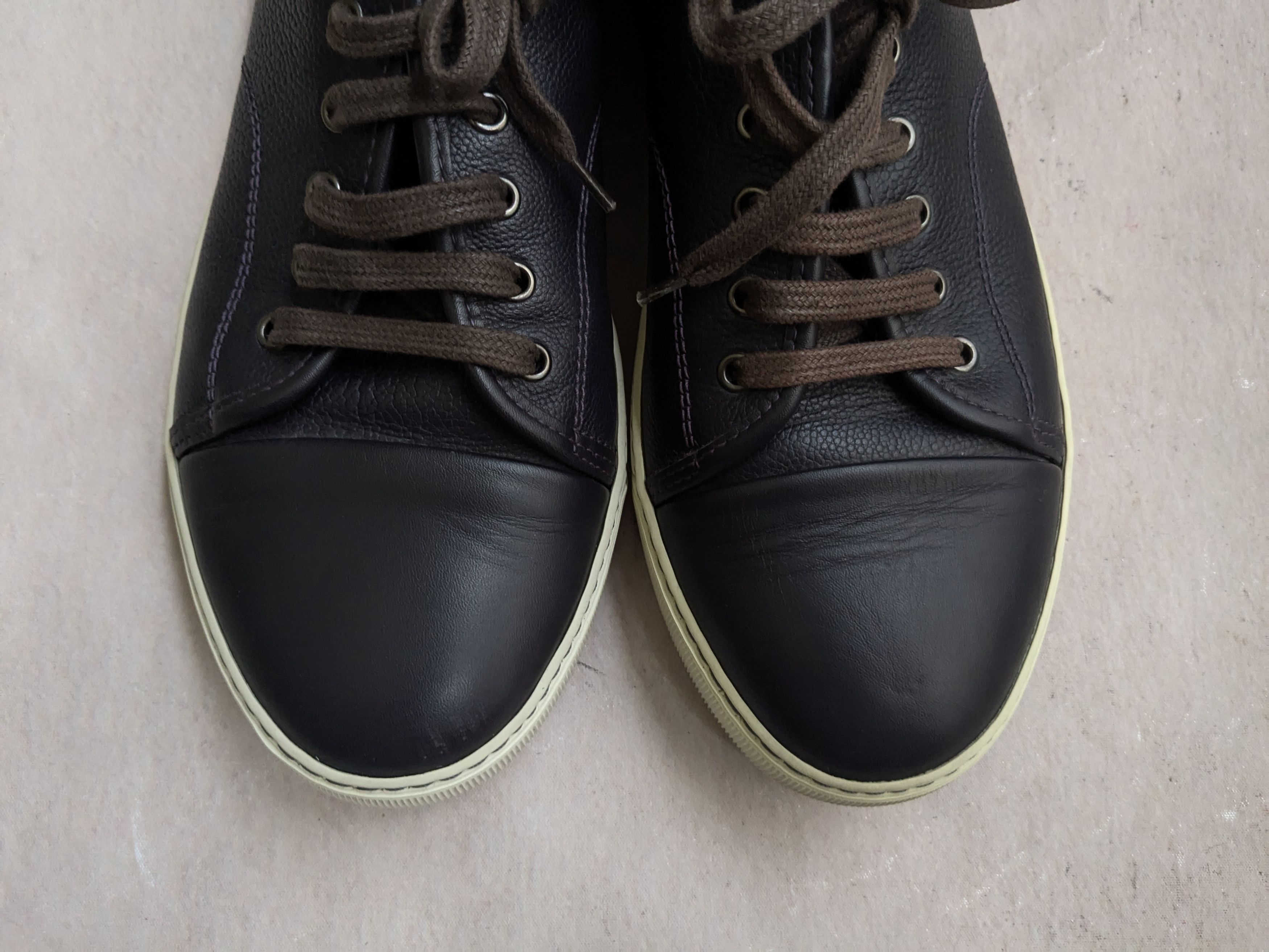 Lanvin Lanvin DBB1 Sneakers Brown Leather Low Tops 9 Size US 9 / EU 42 - 4 Thumbnail