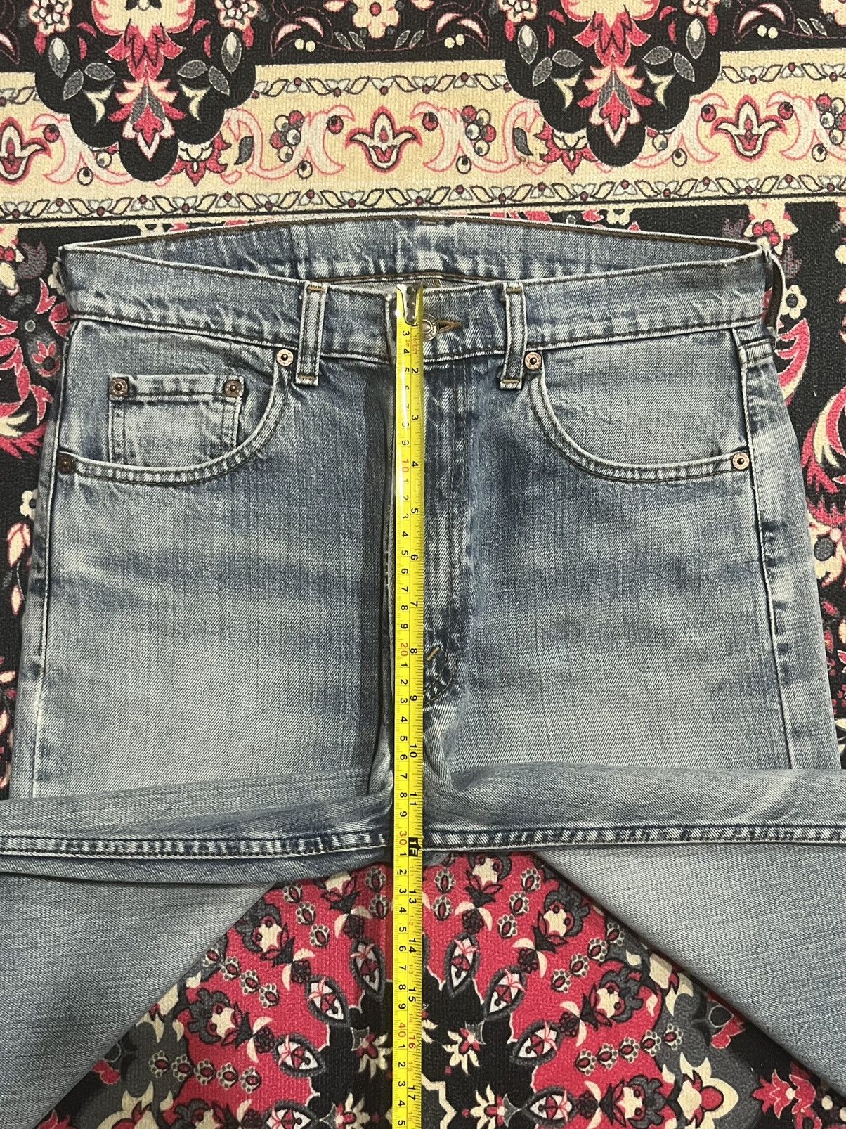 Levi's ⚡️Straight Leg⚡️Vintage Levi’s 512 Light Blue Wash Frayed Jean Size US 31 - 15 Thumbnail