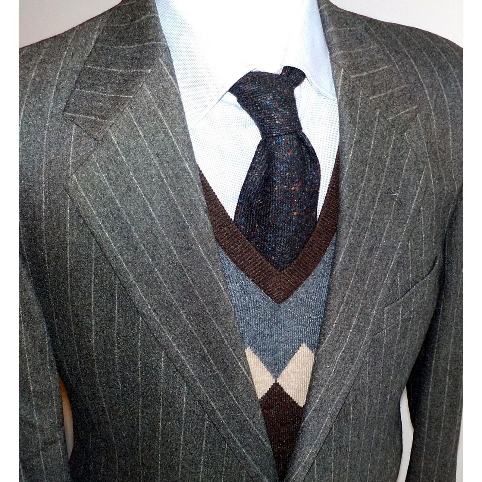 Polo Ralph Lauren VTG Polo Ralph Lauren Pinstriped Blazer 2 Button Gray 41R Made in USA Mens Blazer Wool 100% Redefined Size 41 Size US L / EU 52-54 / 3 - 2 Thumbnail