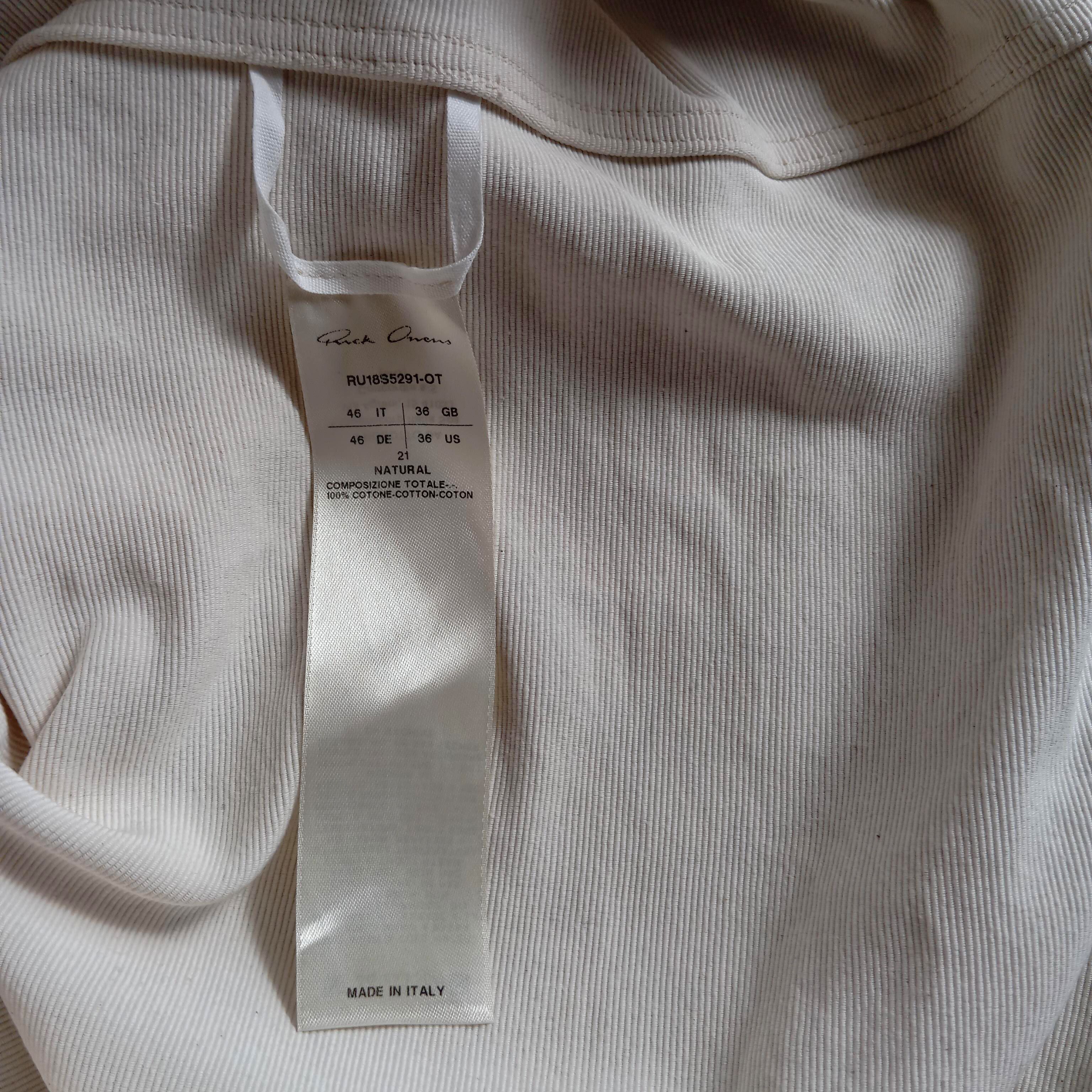 Rick Owens Rick Owens SS18 DIRT heavy cotton workshirts, white ivory Size US M / EU 48-50 / 2 - 5 Thumbnail