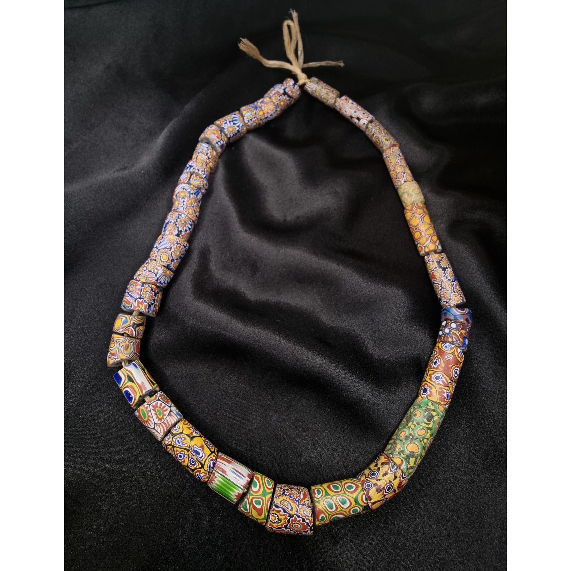 Vintage Antique African Millefiori Trade Bead Necklace Handmade Glas Size ONE SIZE - 3 Thumbnail