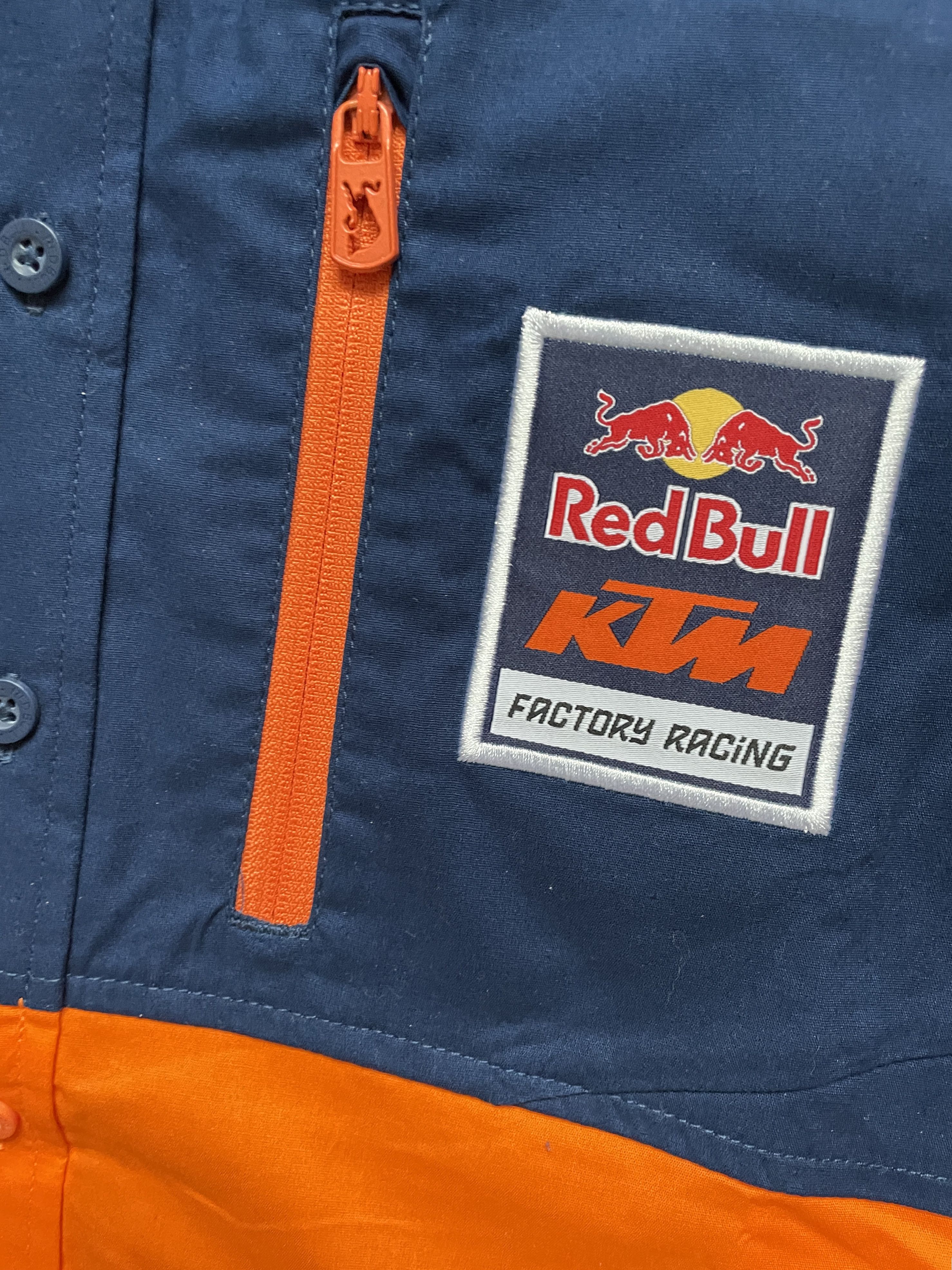 Red Bull RED BULL KTM MOTOCROSS ORANGE NAVY MOTO SHIRT Size US XL / EU 56 / 4 - 3 Thumbnail