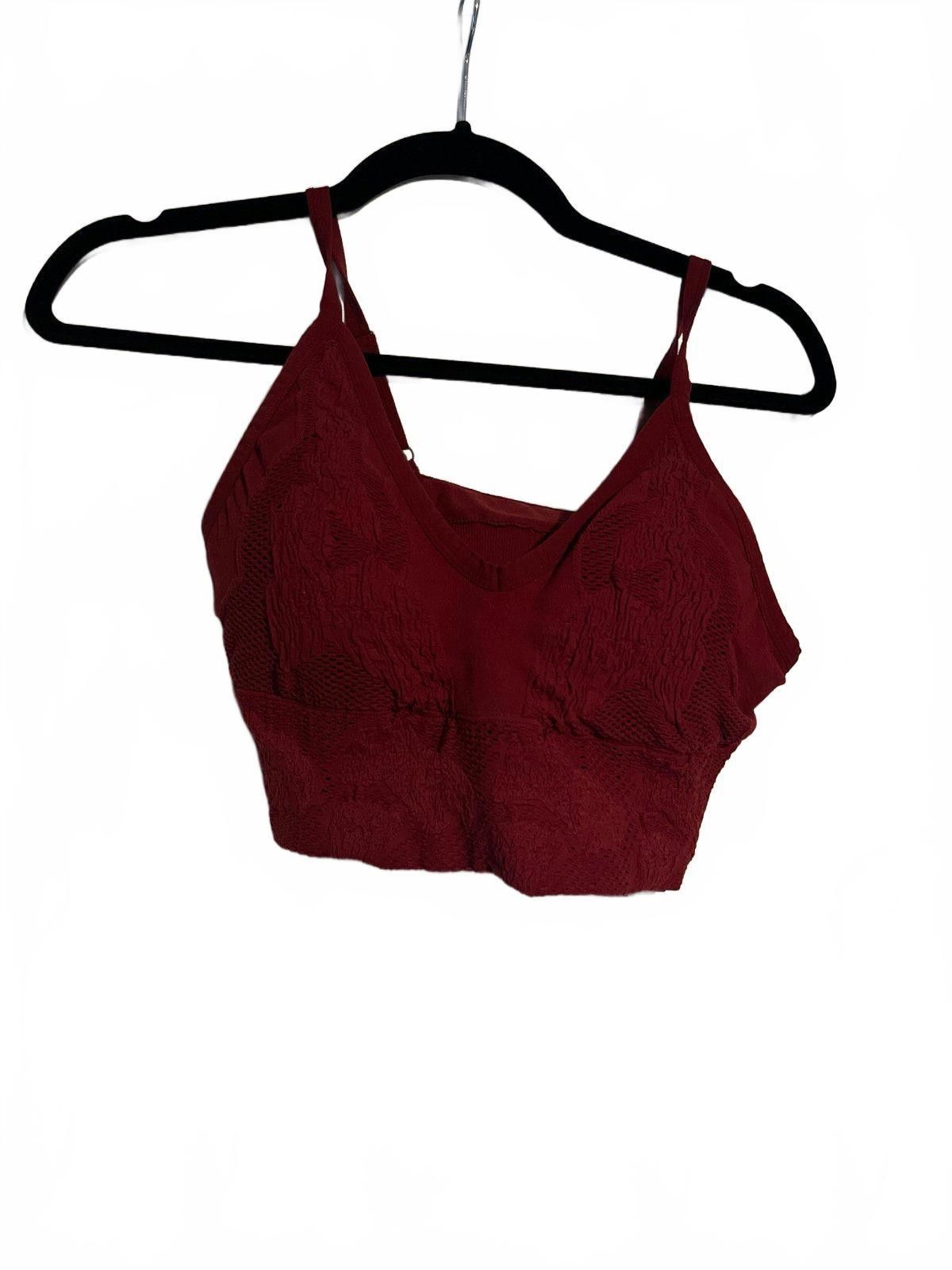 Atomic Chic Red Lace Bralette - XL/2XL Size XL / US 12-14 / IT 48-50 - 1 Thumbnail