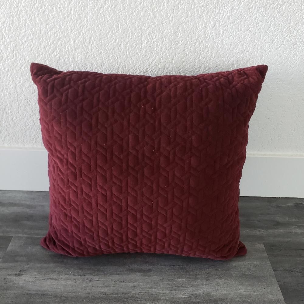 Designer Dark Burgundy Detailed Decor Pillow Size ONE SIZE - 3 Thumbnail