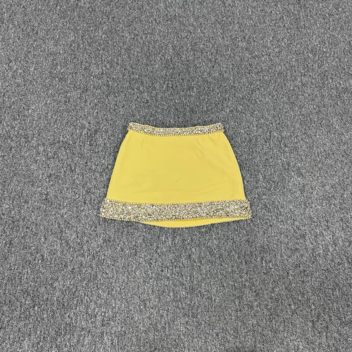 Miu Miu MIU MIU cream heavy pearl rhinestone skirt 36 99 new Size 25" / US 0 / IT 36 - 3 Thumbnail