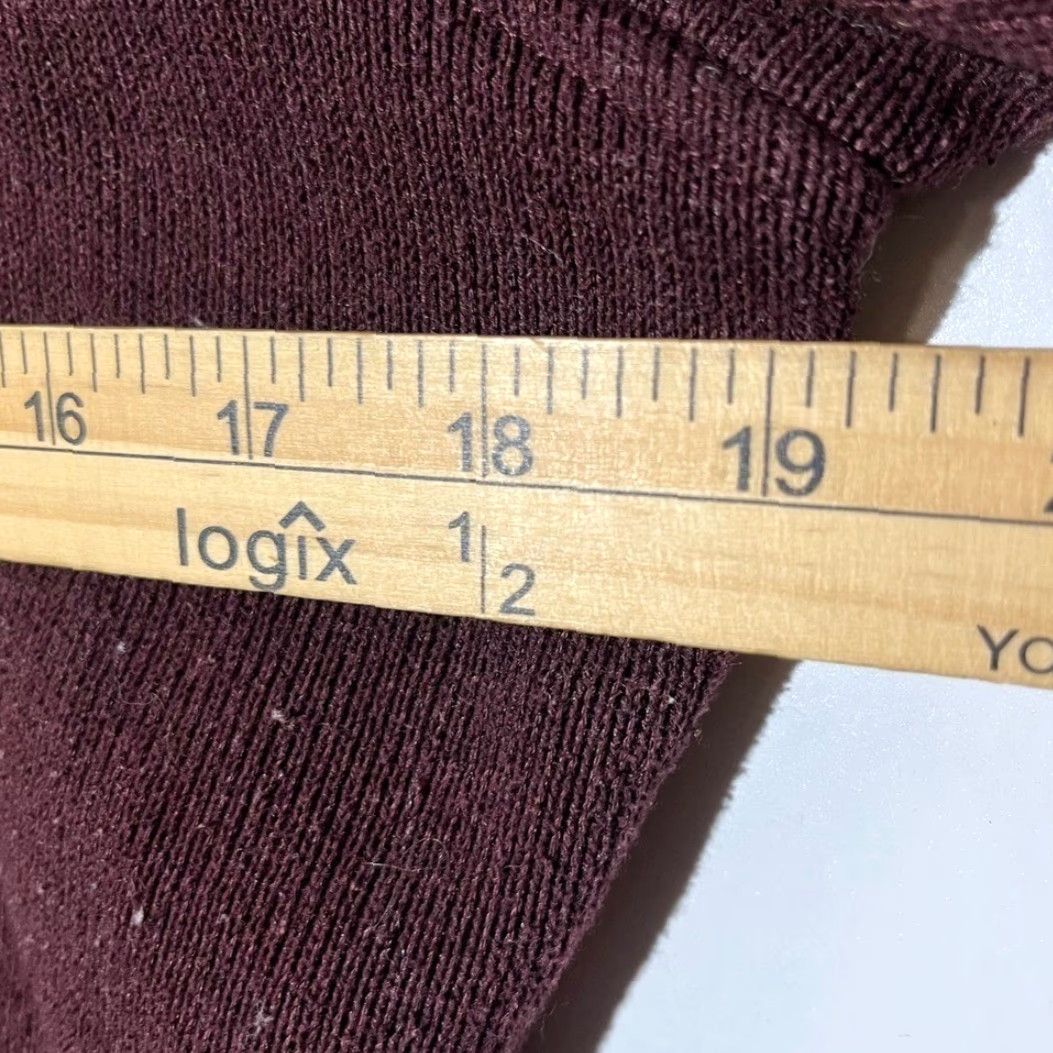 Vintage REI Womens L Full Zip Fleece Jacket Burgundy Maroon Sweater Mock Neck Outdoor Coat Zip Long Sleeve Casual Travel Fall Winter Spring All Seasons Size L / US 10 / IT 46 - 6 Thumbnail