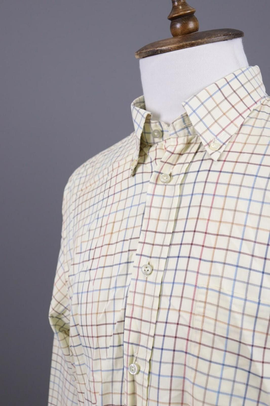 Designer Van Laack Royal Beige Check Shirt Size 44 / 17.5 Size US M / EU 48-50 / 2 - 8 Thumbnail