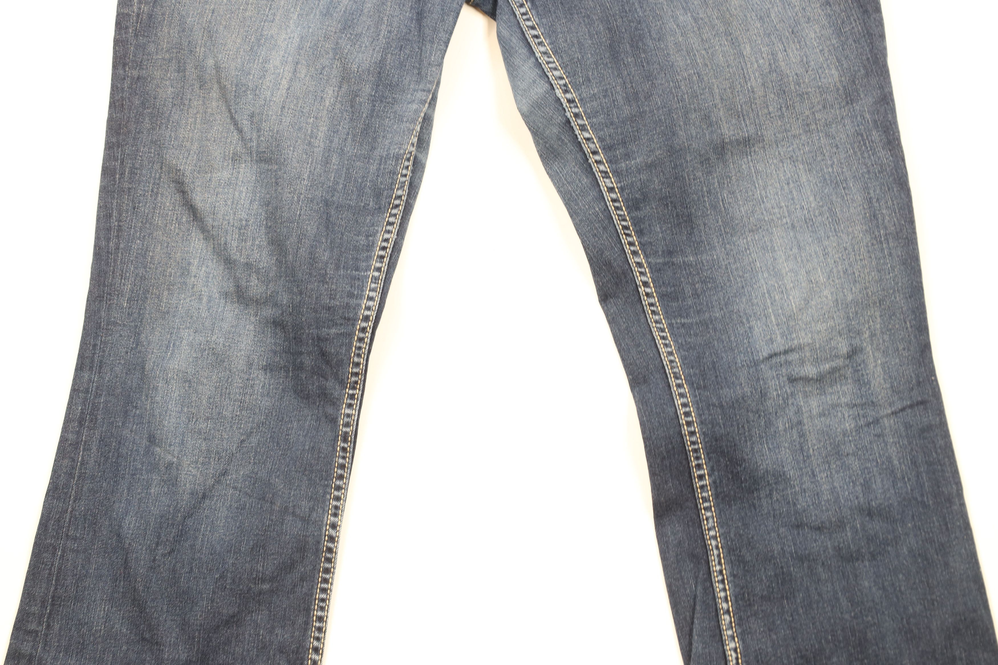 Vintage Buckle BKE Stitch Stretch Payton Flared Wide Leg Denim Jeans Size 30" / US 8 / IT 44 - 3 Thumbnail