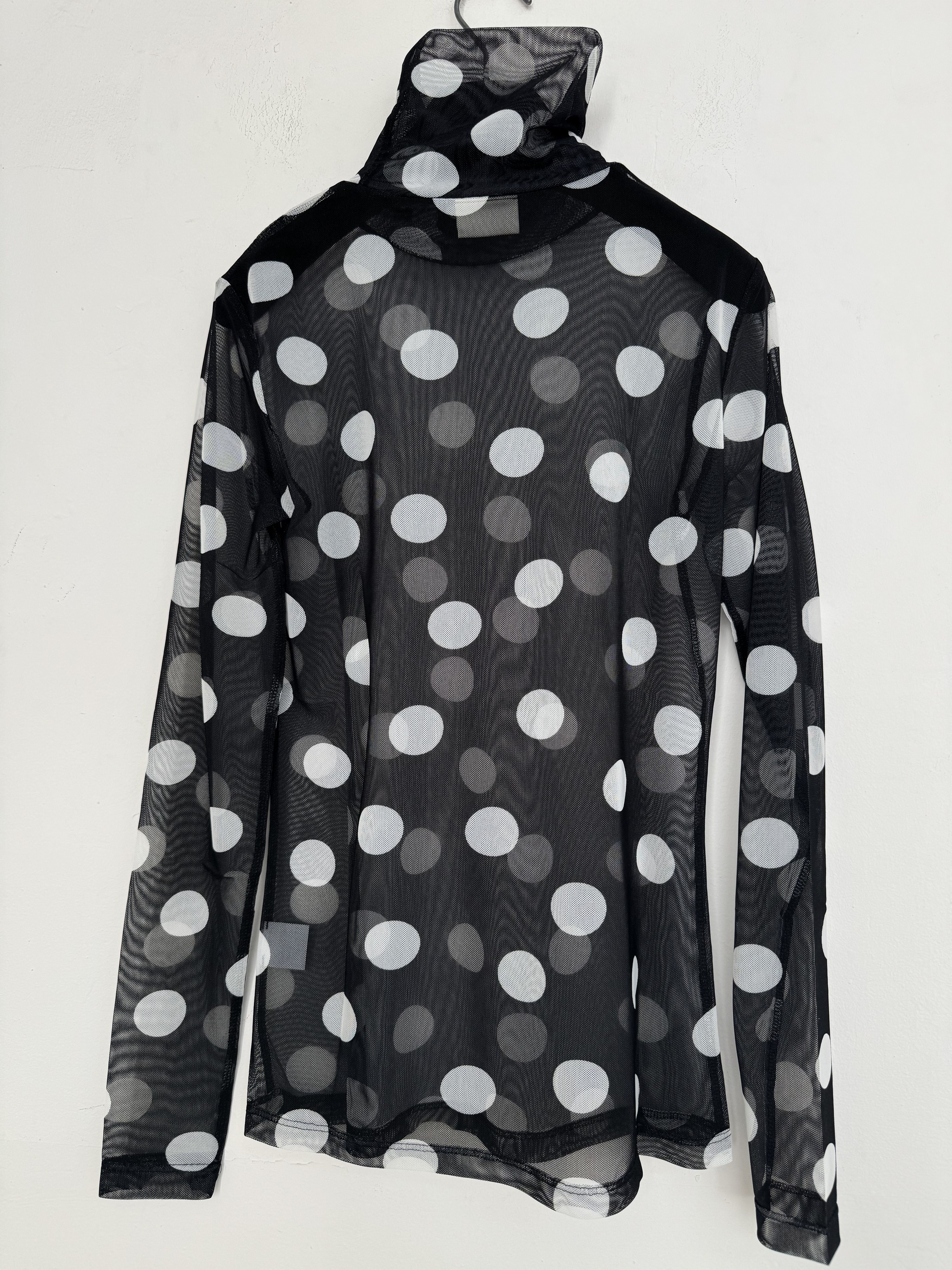 Dries Van Noten Polka-Dot Turtleneck Mesh Top Size S / US 4 / IT 40 - 2 Thumbnail