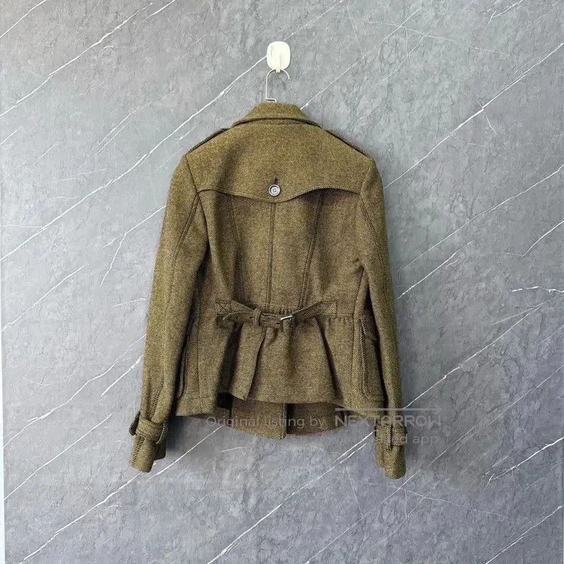 Burberry Burberry Brown-green Cotton Women's Jacket. Size XXS / US 00 / IT 34 - 2 Thumbnail