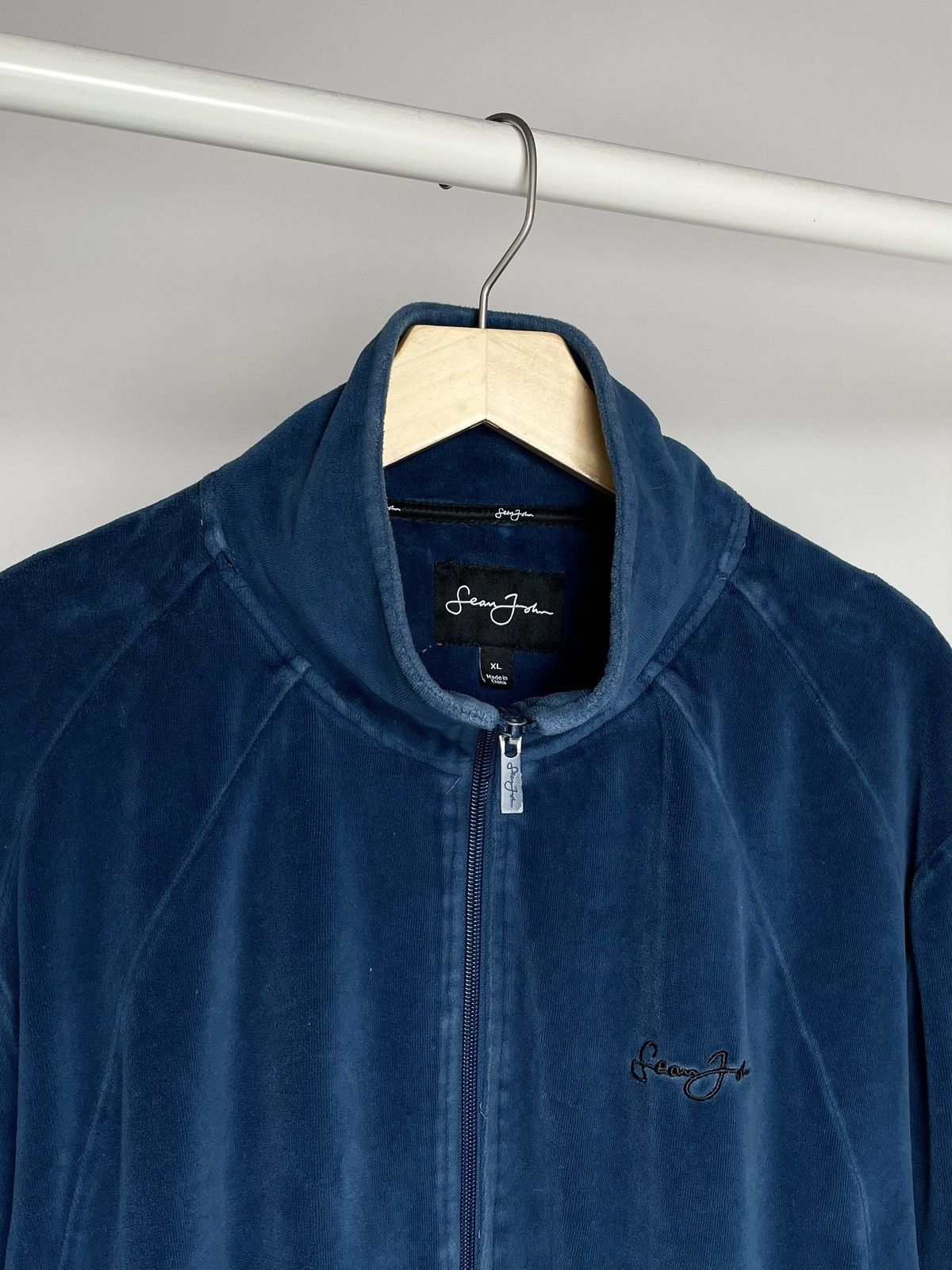 Sean John Sean John ( Size XL ) Blue Velour zip up Sweatshirt Pullover Size US XL / EU 56 / 4 - 3 Thumbnail