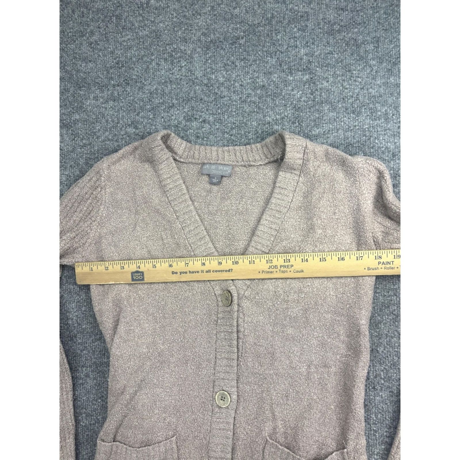 Vintage Barefoot Dreams Cardigan Womens Small Beige CozyChic Lite Knit Longline Cardigan Sweater Size S / US 4 / IT 40 - 3 Thumbnail