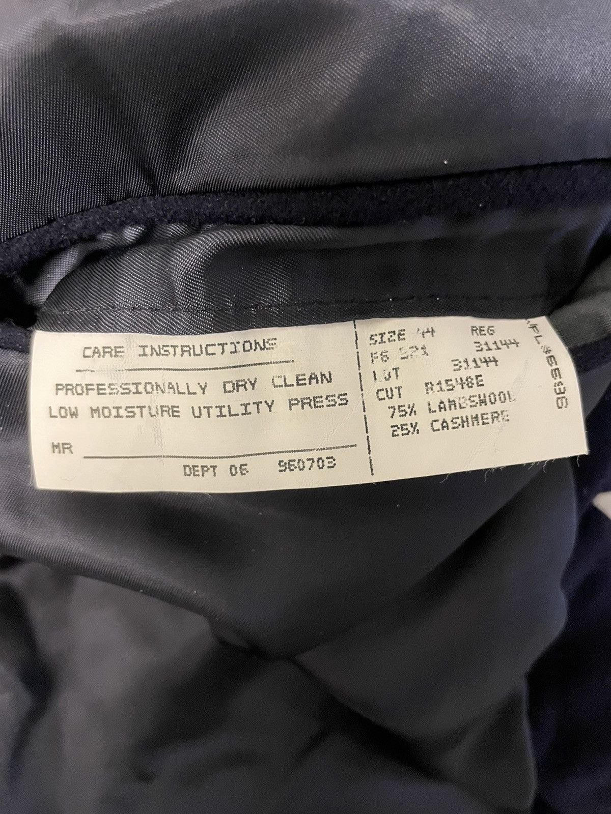 Ralph Lauren × Vintage Vintage Rare Label Wool & Cashmere Blazer Size 44R - 8 Thumbnail