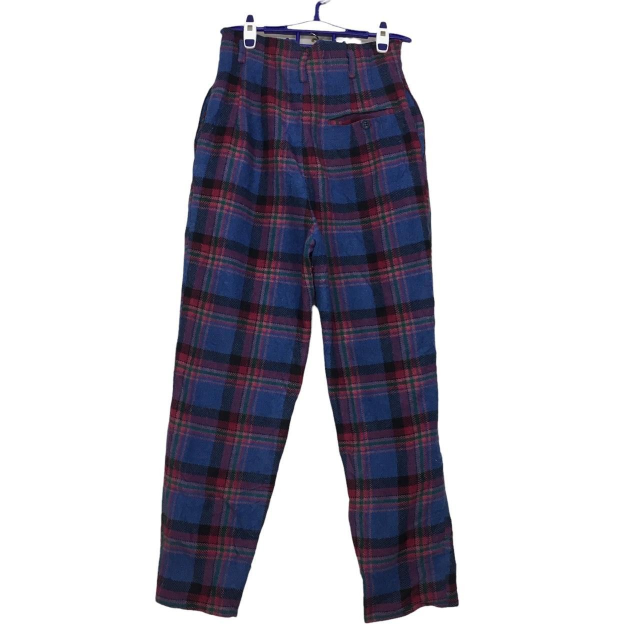 Dents Vtg DENTS DU MIDI Plaid Long Pants Trousers Casual Pants Size 25" / US 0 / IT 36 - 2 Thumbnail