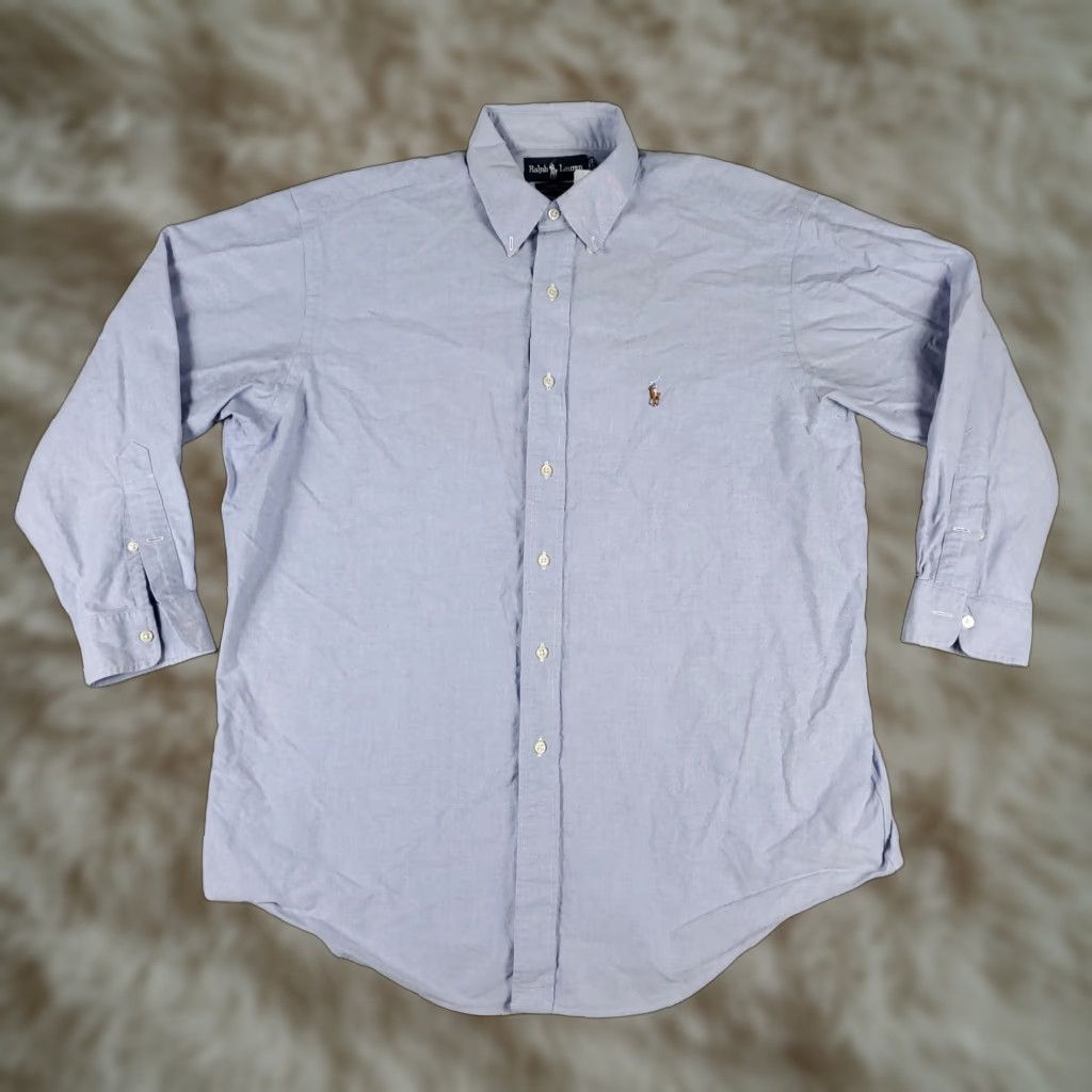 Ralph Lauren Ralph Lauren Dress Shirt Mens Size 16.5 Blue Long Sleeve Button-Up Classic American Size 42R - 1 Thumbnail