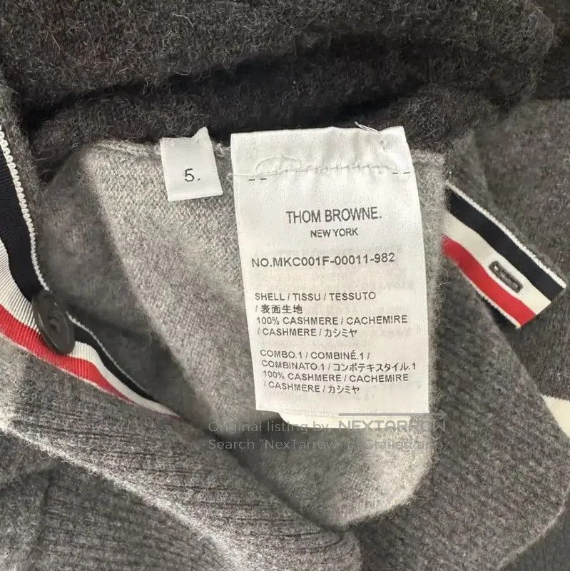 Thom Browne Thom Browne Gray Cashmere Women's Cardigan . Size XS / US 0-2 / IT 36-38 - 6 Thumbnail