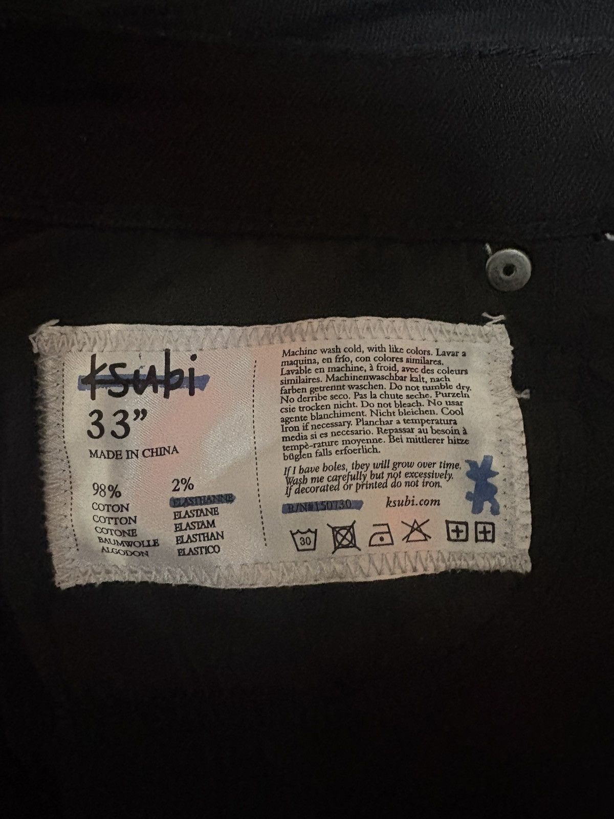 Ksubi ksubi van winkle ace black slice Size US 33 - 5 Thumbnail