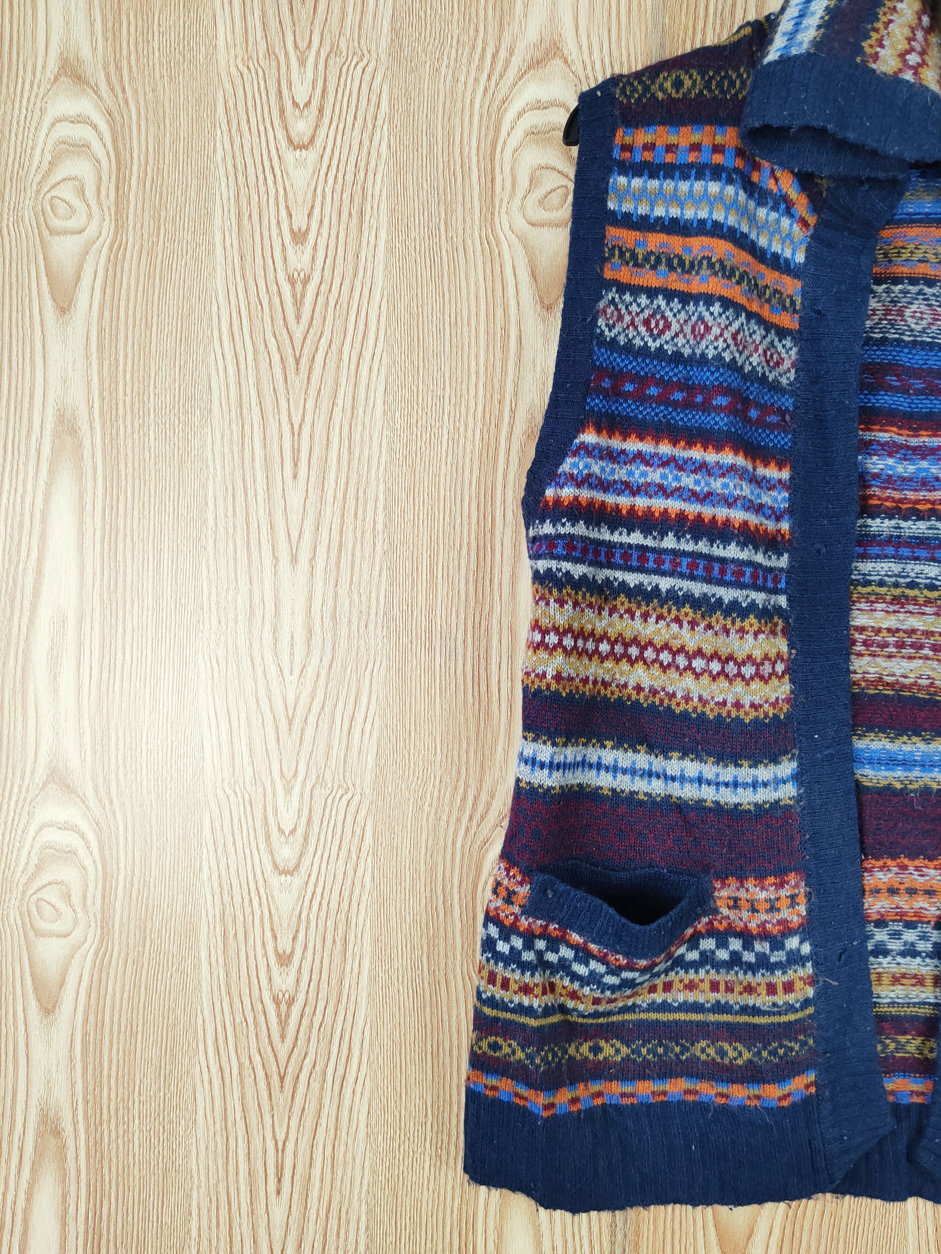 Japanese Brand Japan Blue Hoodie Knitwear Sleeveless Cardigan #W727 Size S / US 4 / IT 40 - 4 Thumbnail